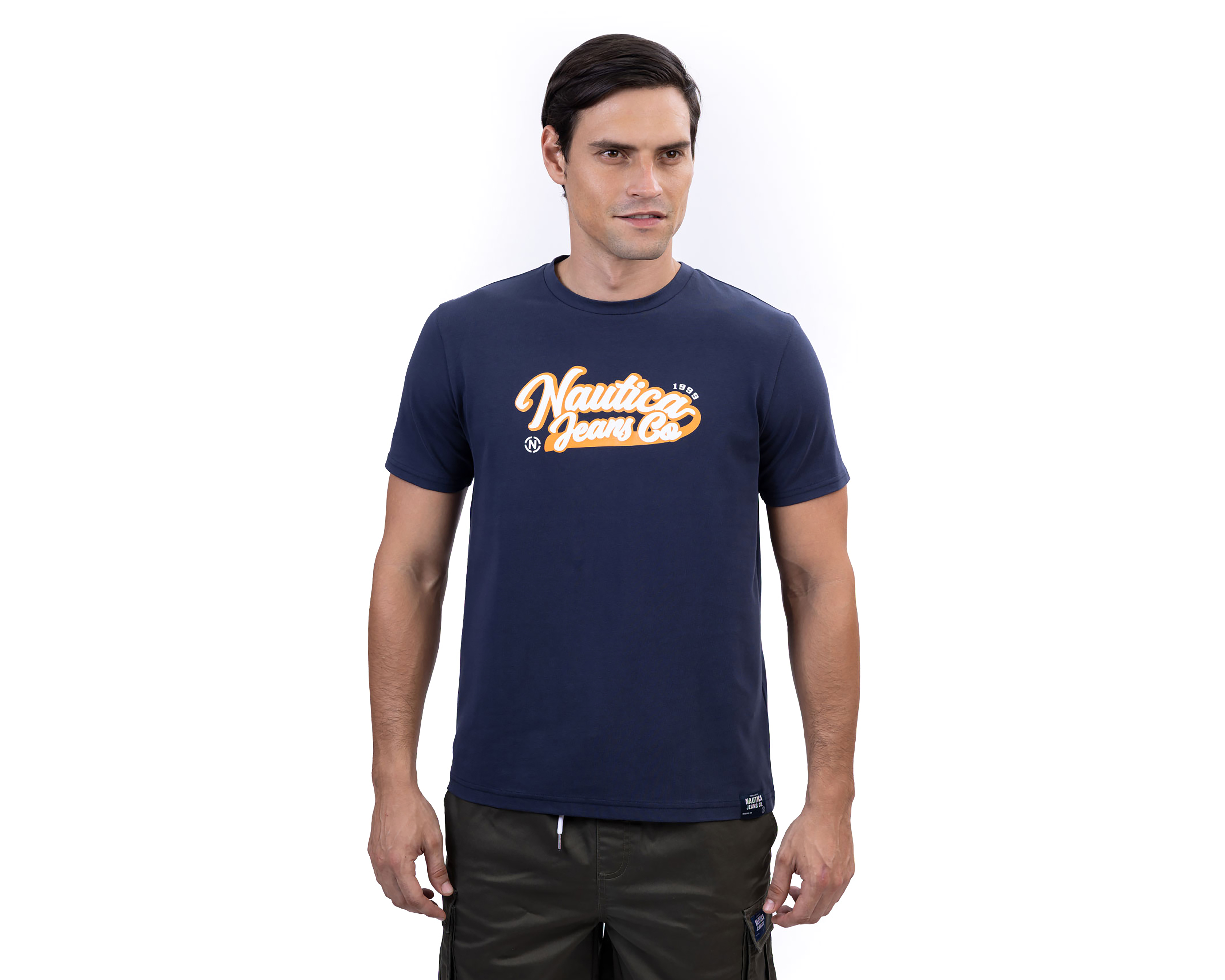 Foto 1 | Foto 1 | Playera Cuello Redondo Azul Marino Nautica Jeans Co para Hombre