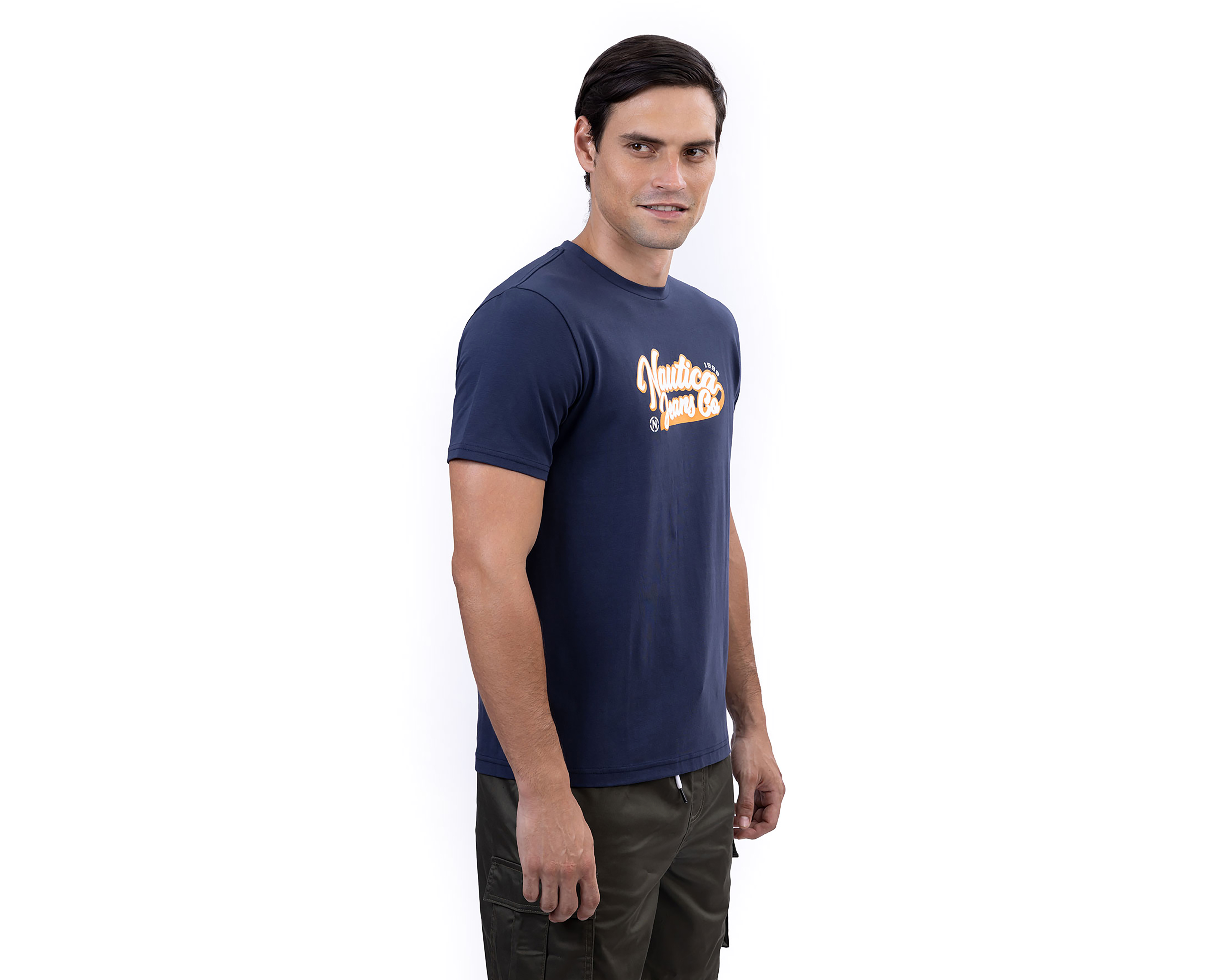 Foto 3 | Foto 3 | Playera Cuello Redondo Azul Marino Nautica Jeans Co para Hombre