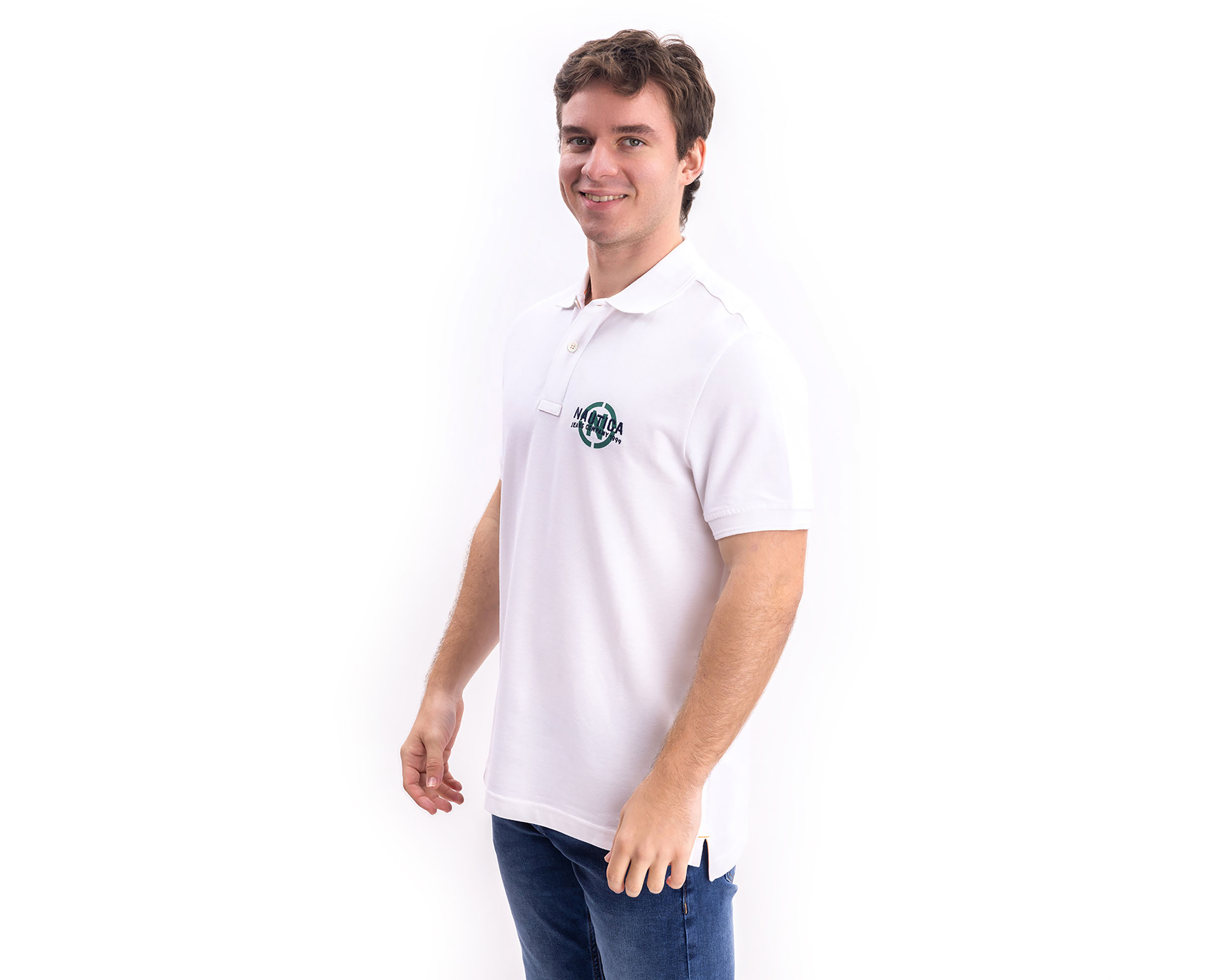 Foto 4 pulgar | Foto 3 | Playera Polo Nautica Jeans Co Blanca para Hombre