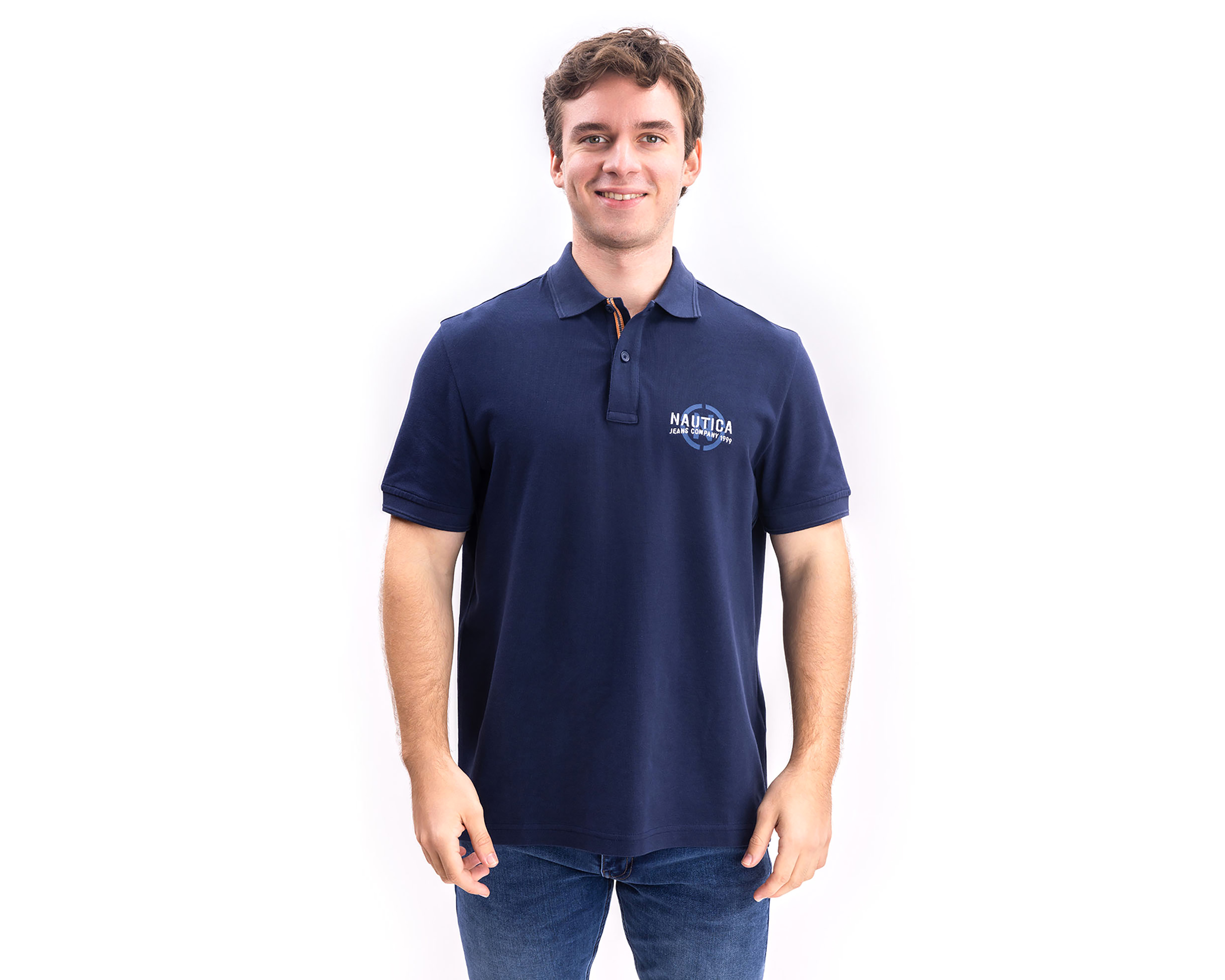 Foto 2 pulgar | Foto 1 | Playera Polo Nautica Jeans Co Azul para Hombre