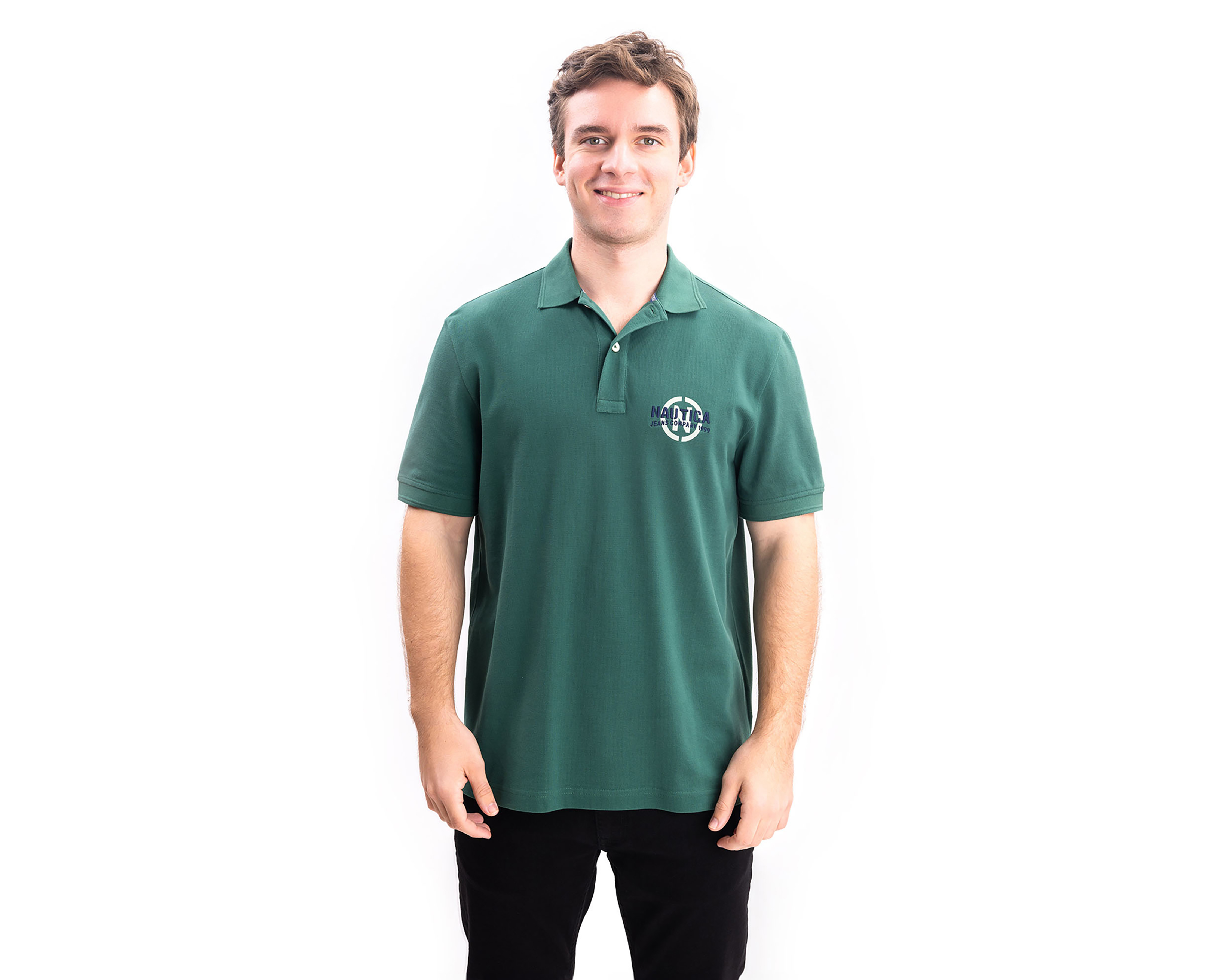 Foto 2 pulgar | Foto 1 | Playera Polo Nautica Jeans Co Verde para Hombre