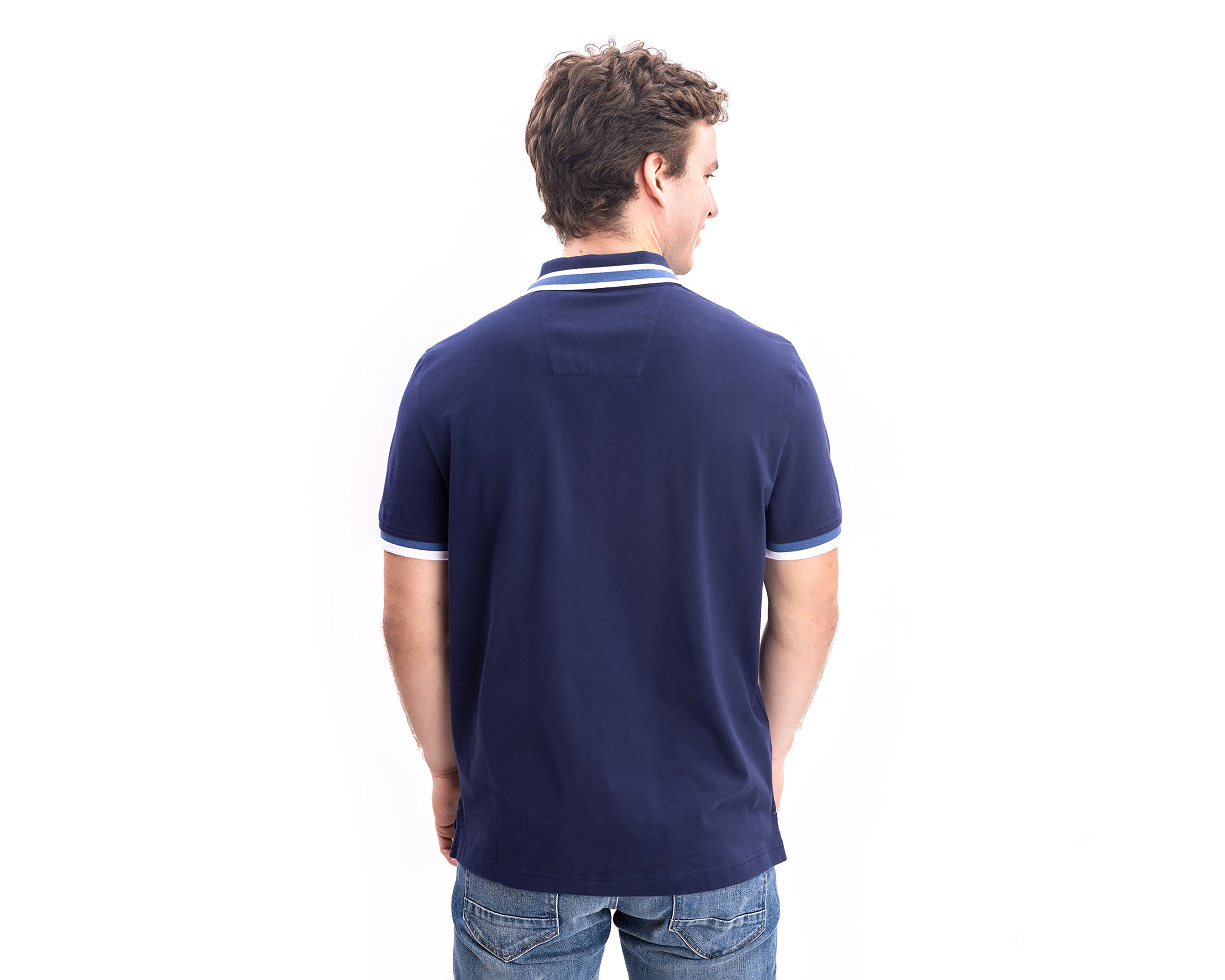 Foto 3 pulgar | Foto 2 | Playera Polo Nautica Jeans Co Azul para Hombre