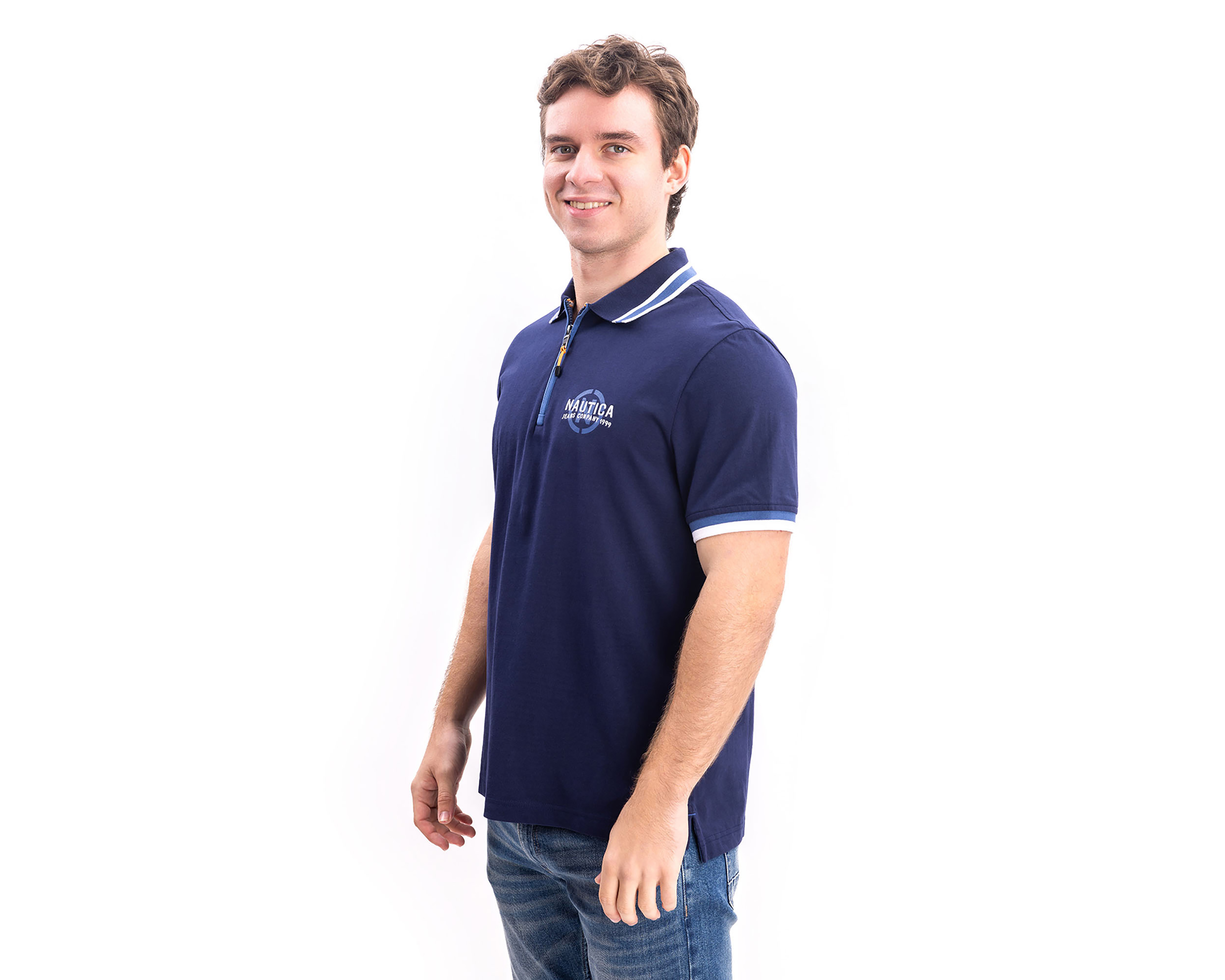 Foto 4 pulgar | Foto 3 | Playera Polo Nautica Jeans Co Azul para Hombre