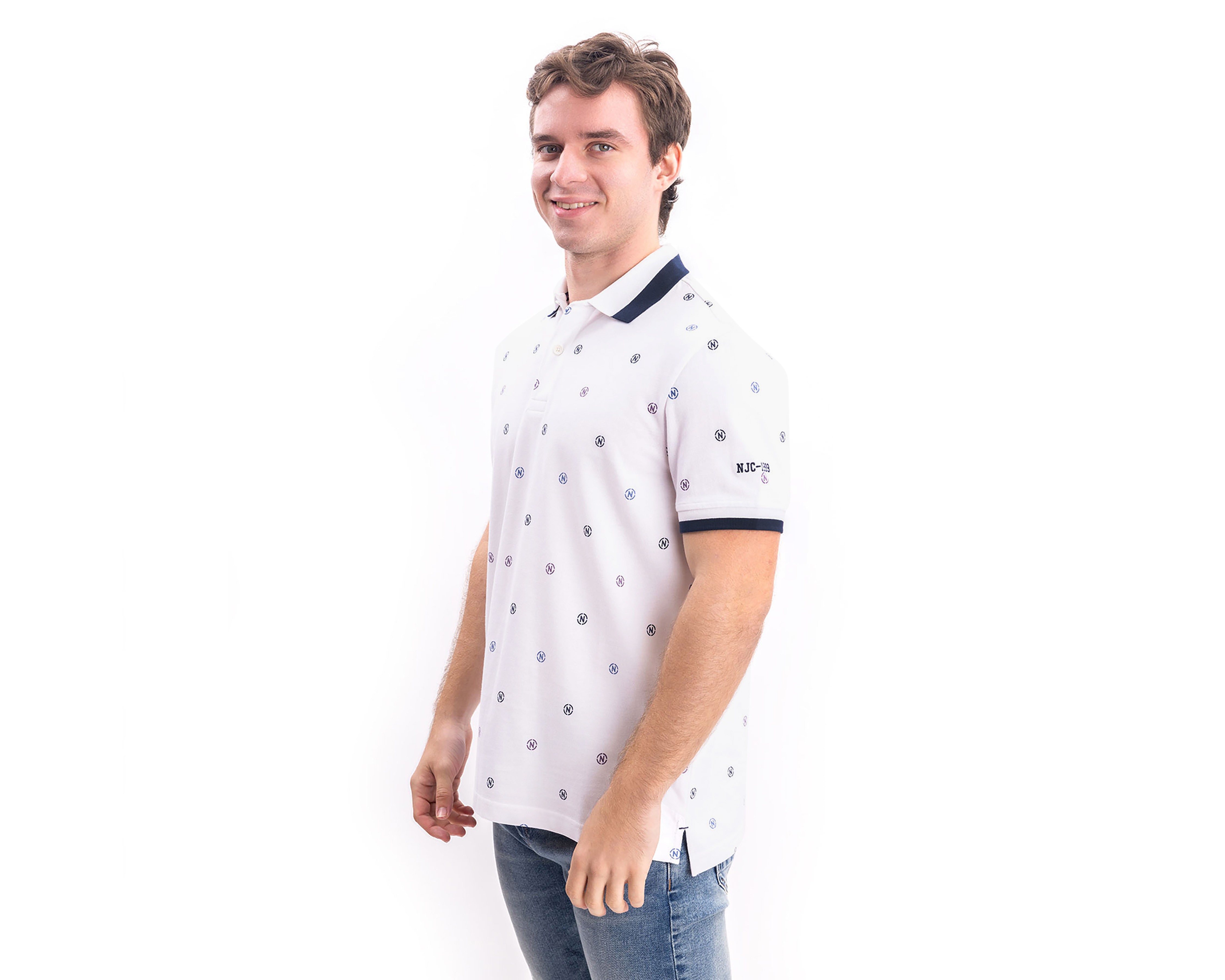 Foto 4 pulgar | Foto 3 | Playera Polo Nautica Jeans Co Blanca para Hombre
