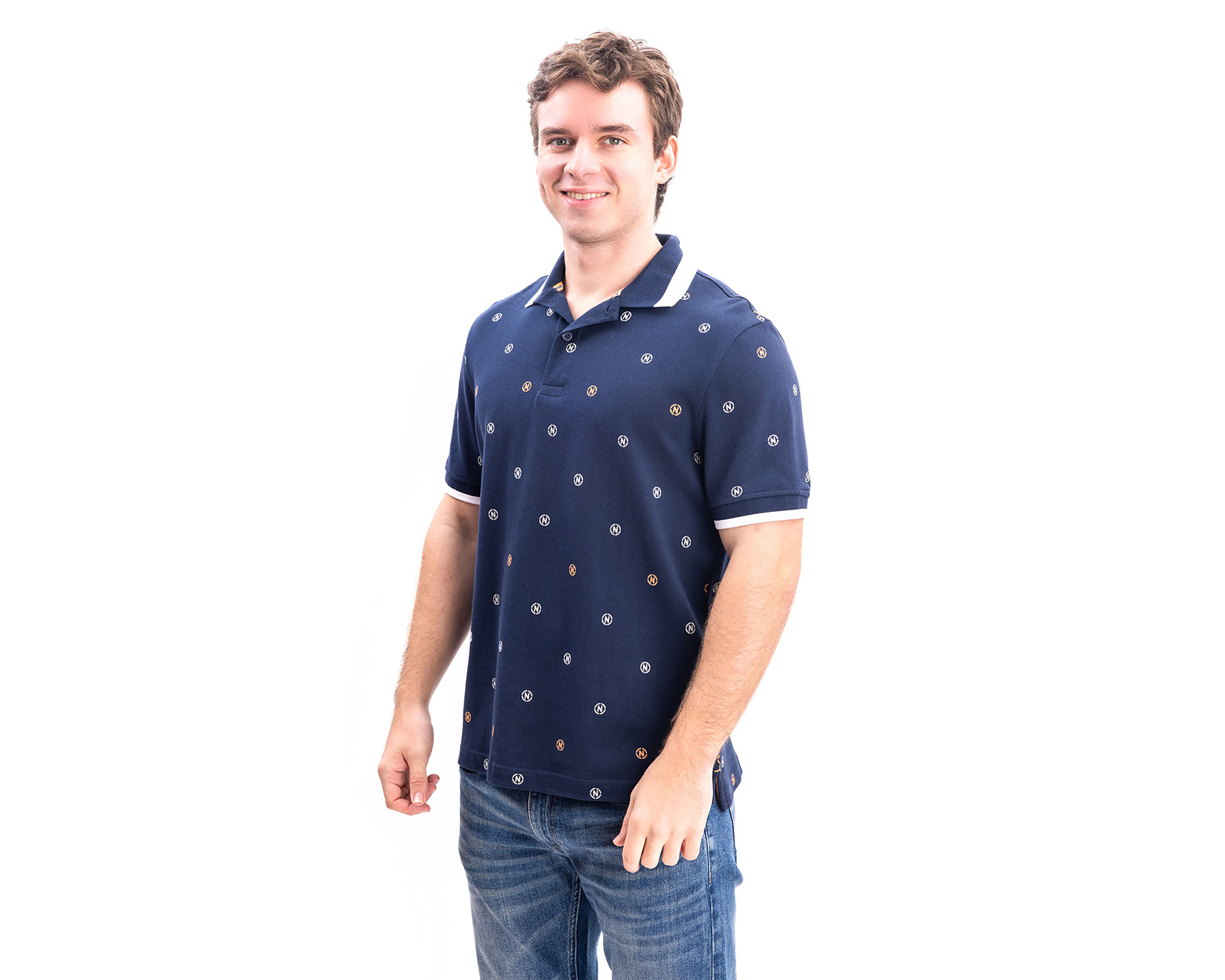 Foto 4 pulgar | Foto 3 | Playera Polo Nautica Jeans Co Azul para Hombre
