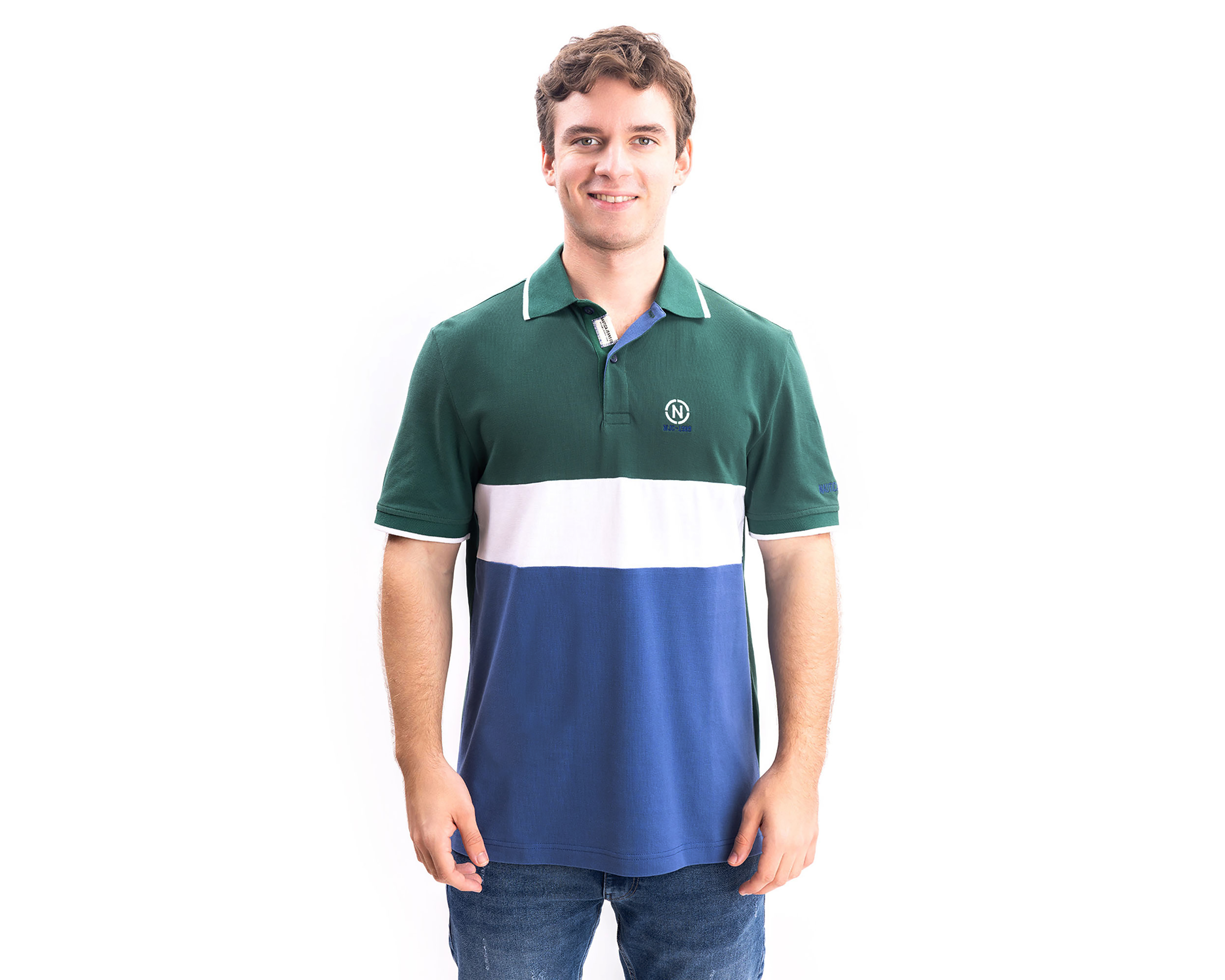 Foto 2 pulgar | Foto 1 | Playera Polo Nautica Jeans Co Multicolor para Hombre