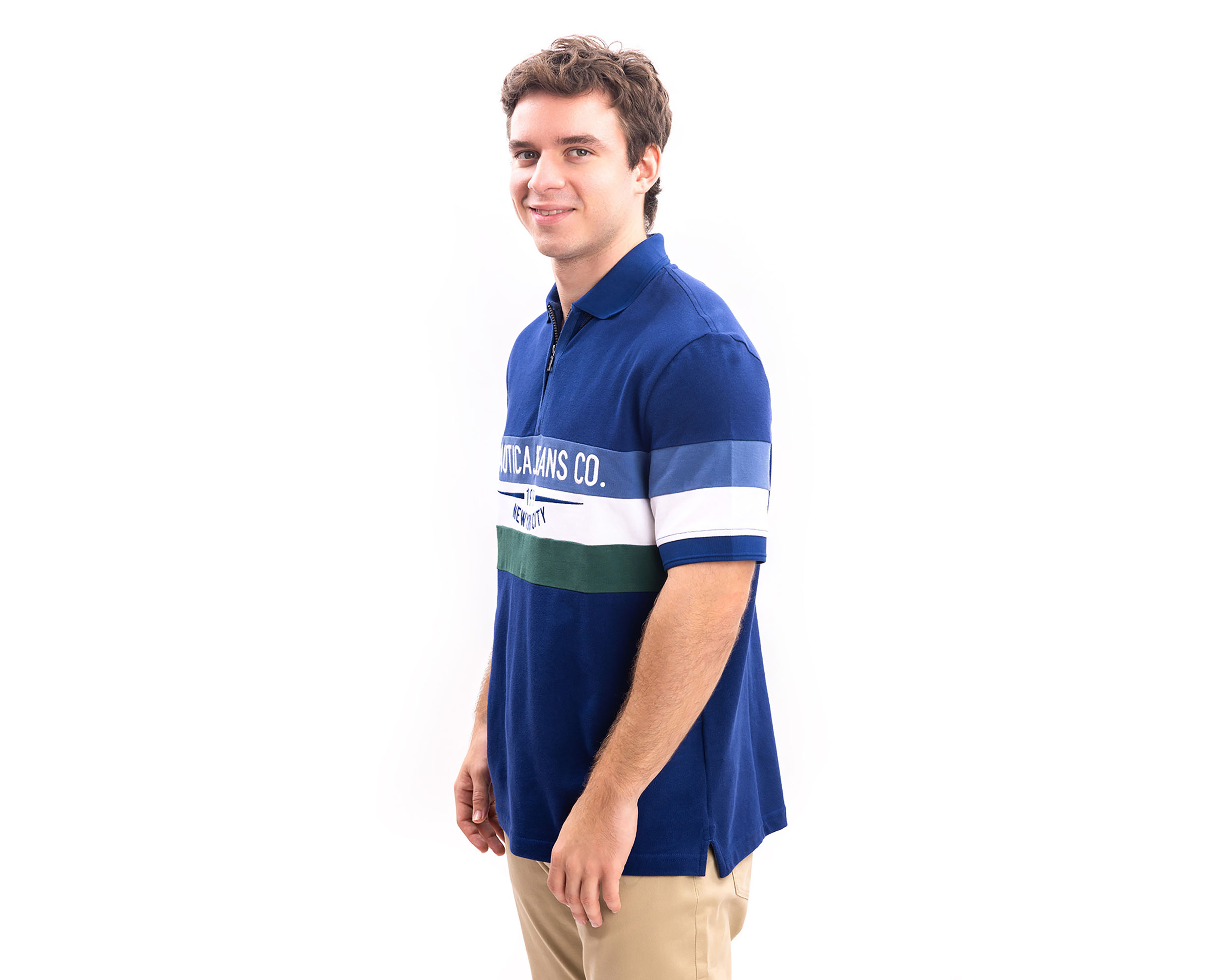 Foto 4 pulgar | Foto 3 | Playera Polo Nautica Jeans Co Azul para Hombre