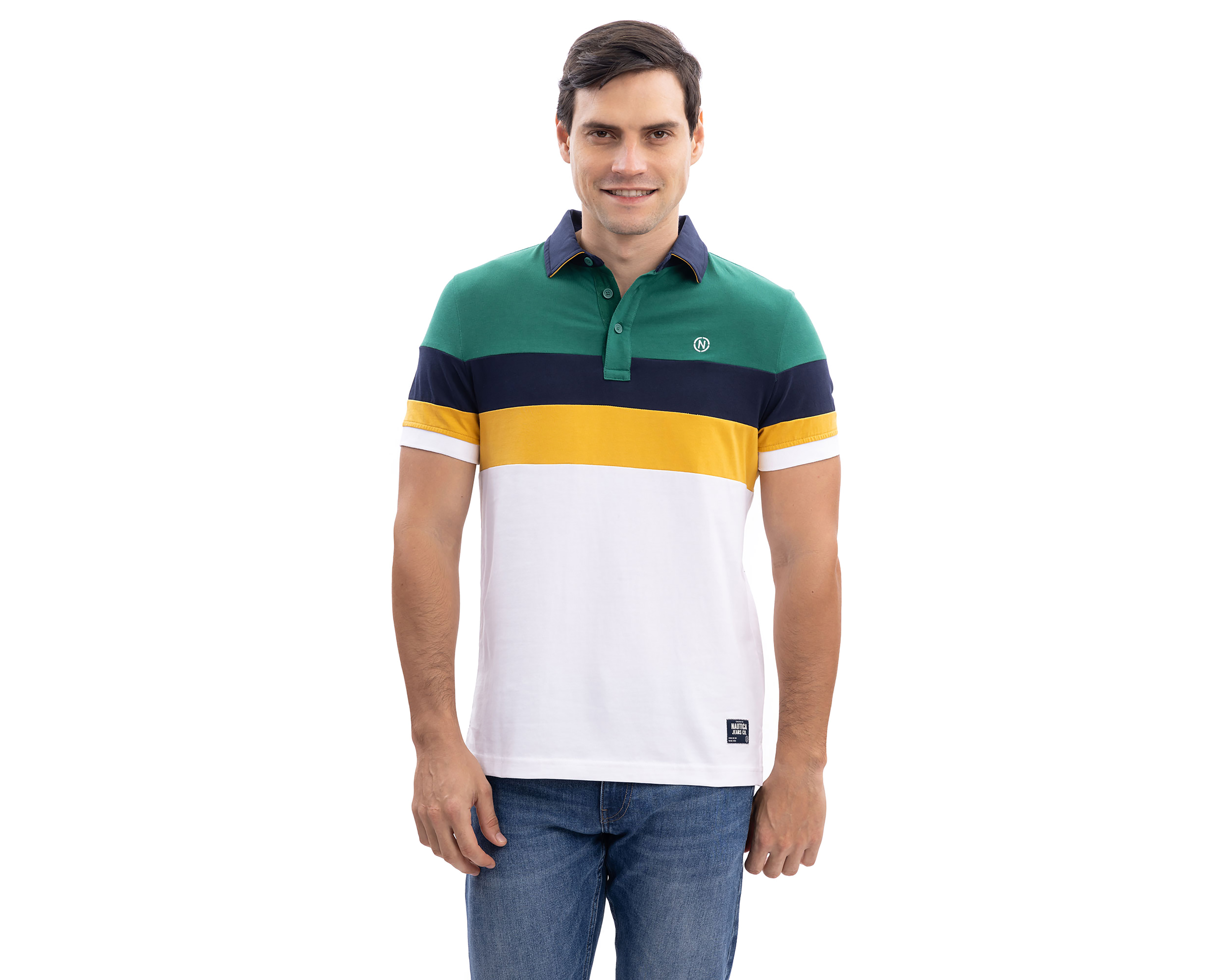 Foto 2 pulgar | Foto 1 | Playera Polo Nautica Jeans Co Multicolor para Hombre