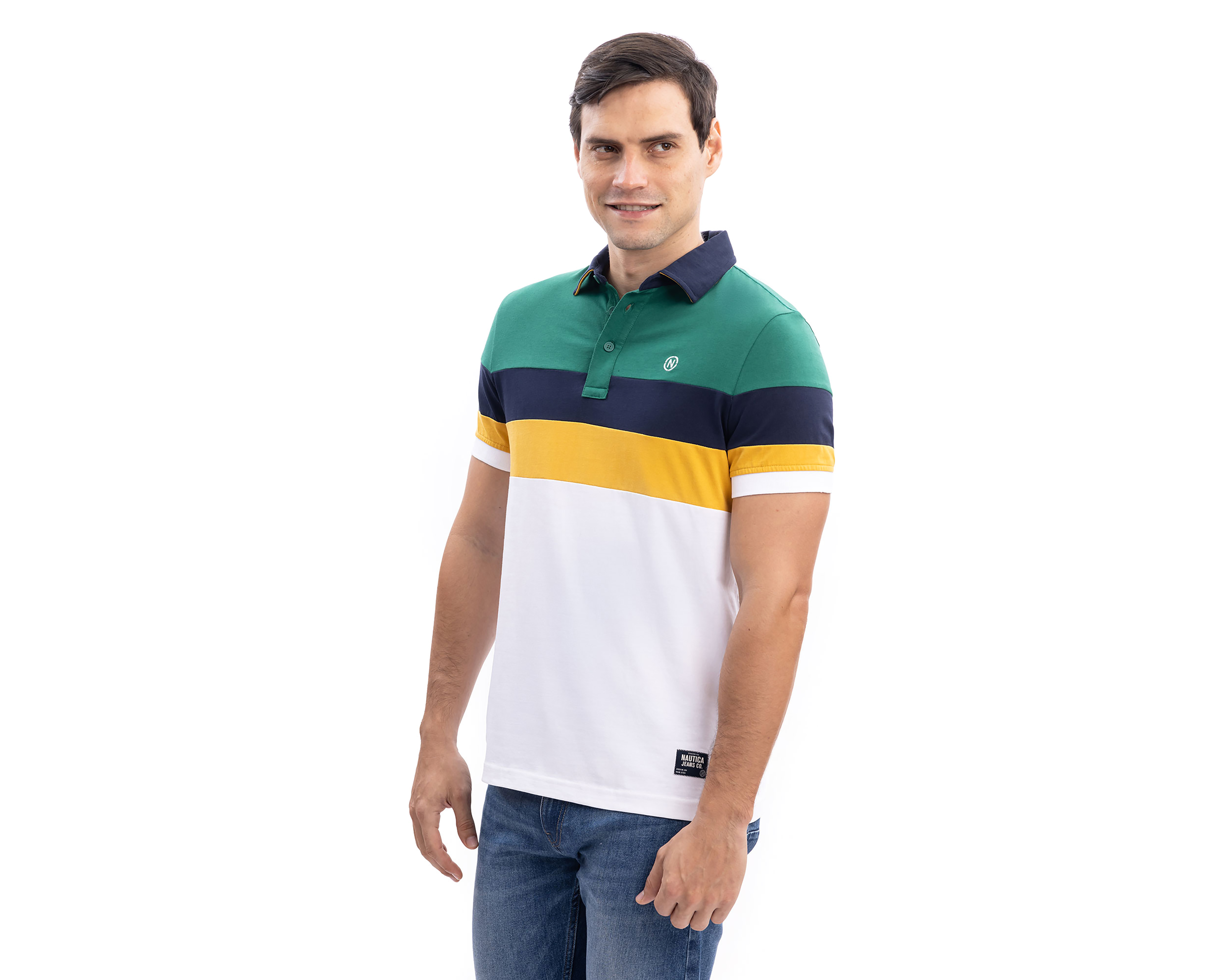 Foto 4 pulgar | Foto 3 | Playera Polo Nautica Jeans Co Multicolor para Hombre
