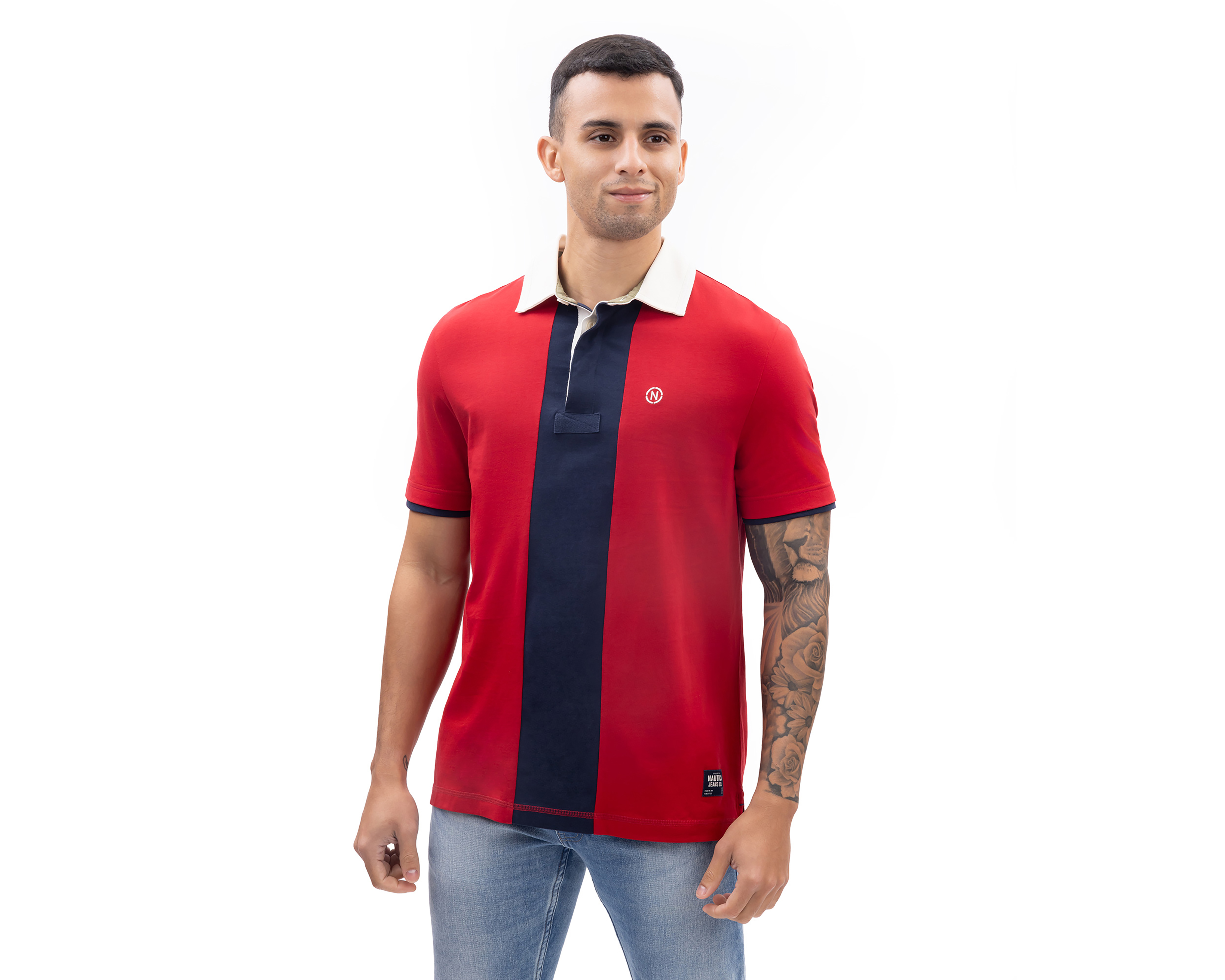 Foto 1 | Foto 1 | Playera Polo Nautica Jeans Co Roja para Hombre