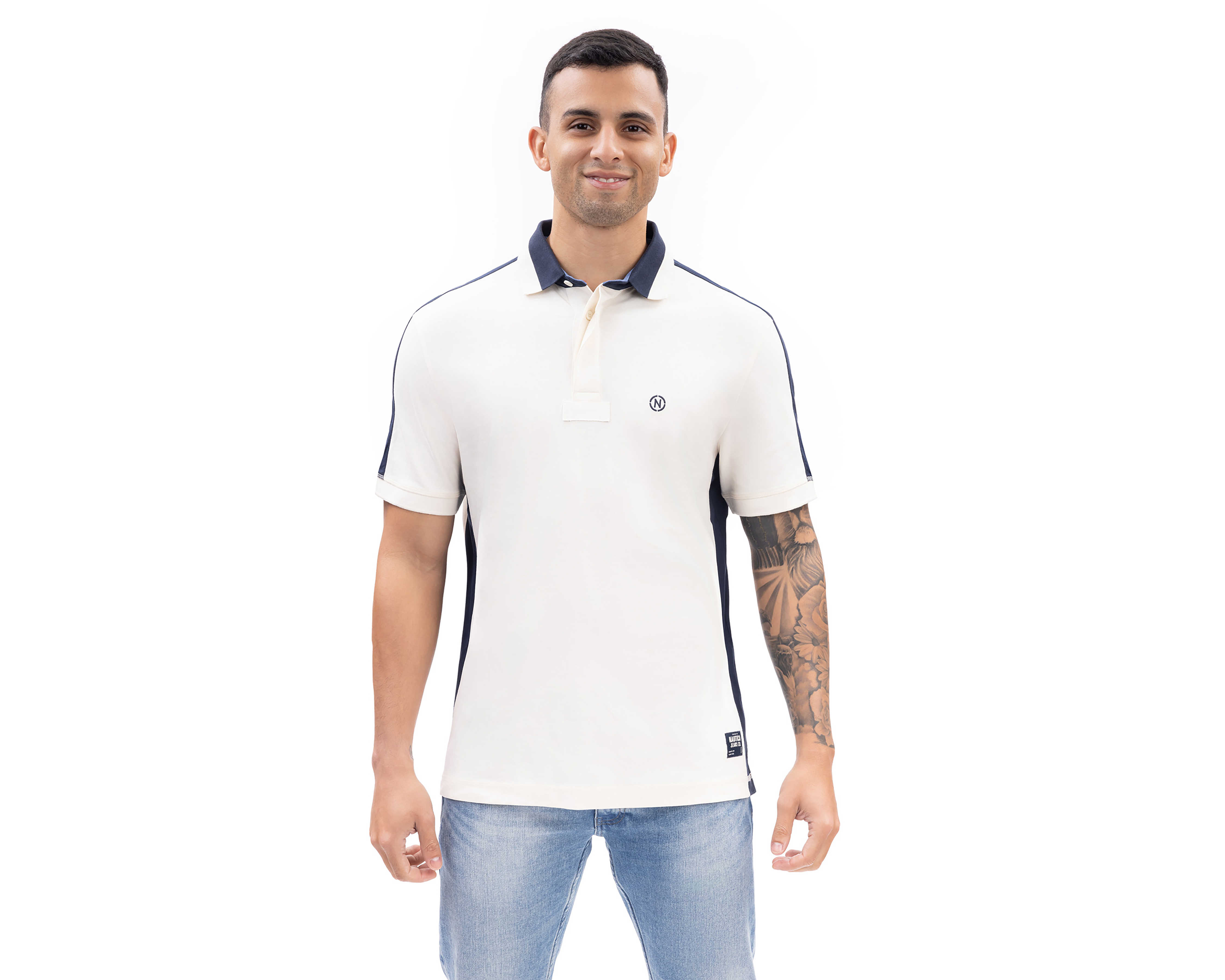 Playera Polo Nautica Jeans Co Blanca para Hombre