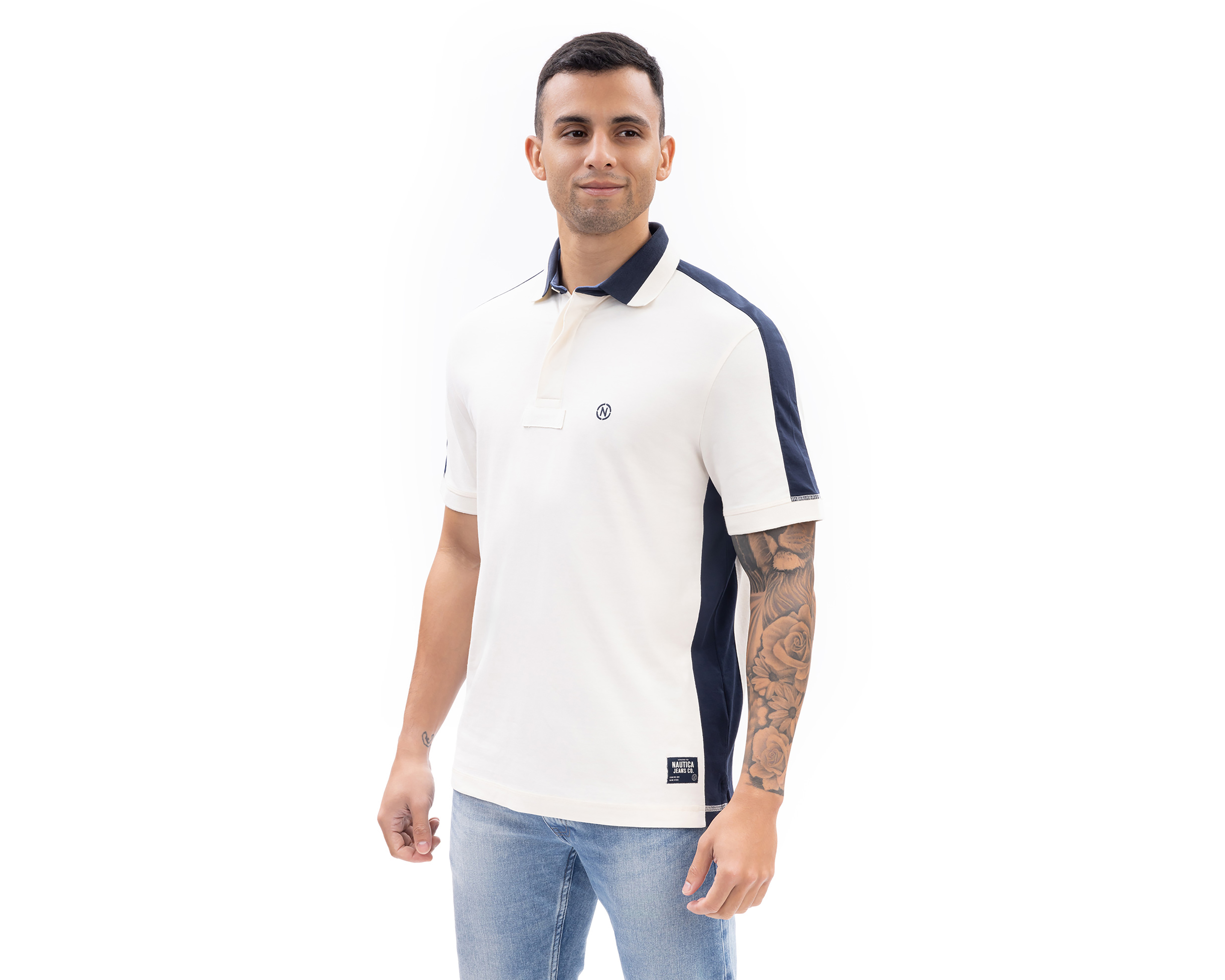 Foto 3 | Foto 3 | Playera Polo Nautica Jeans Co Blanca para Hombre