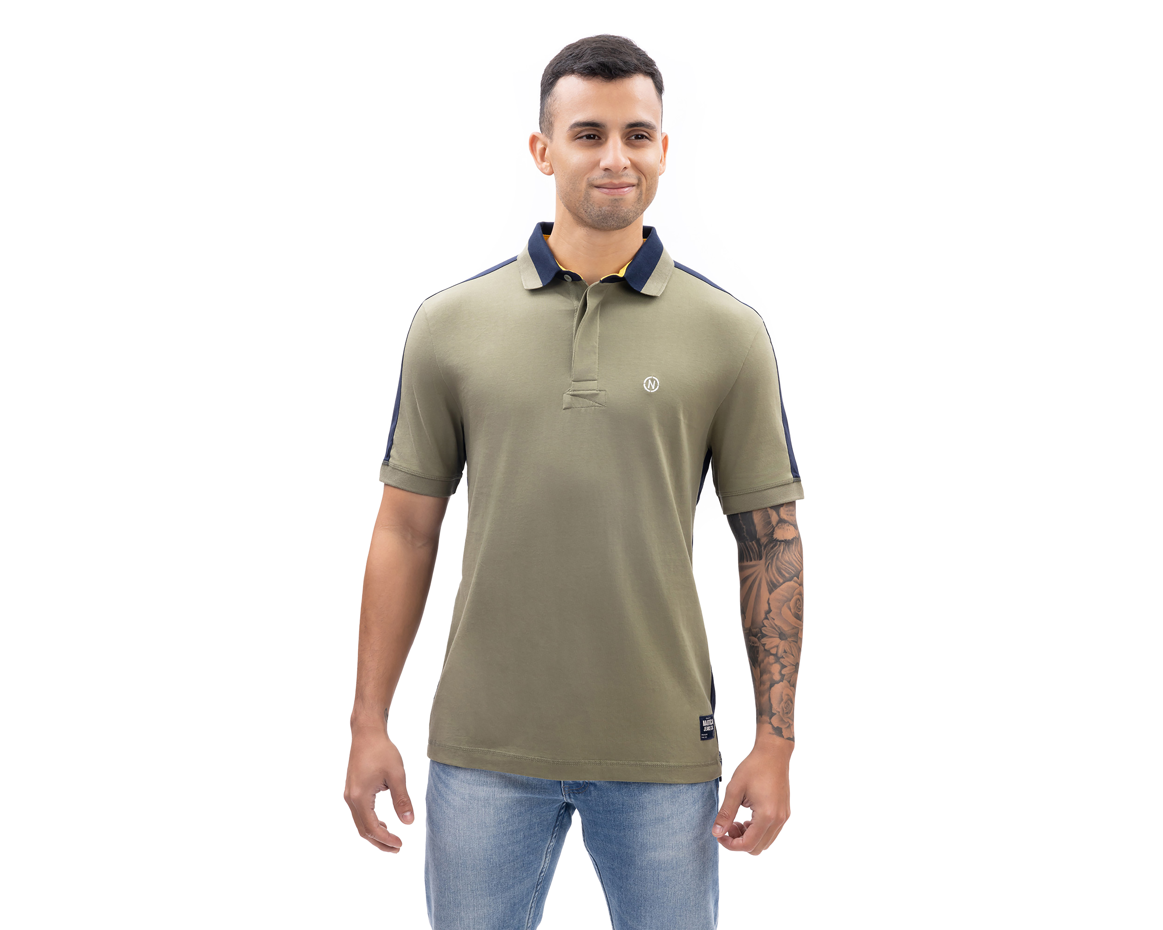 Foto 1 | Foto 1 | Playera Polo Nautica Jeans Co Verde Olivo para Hombre