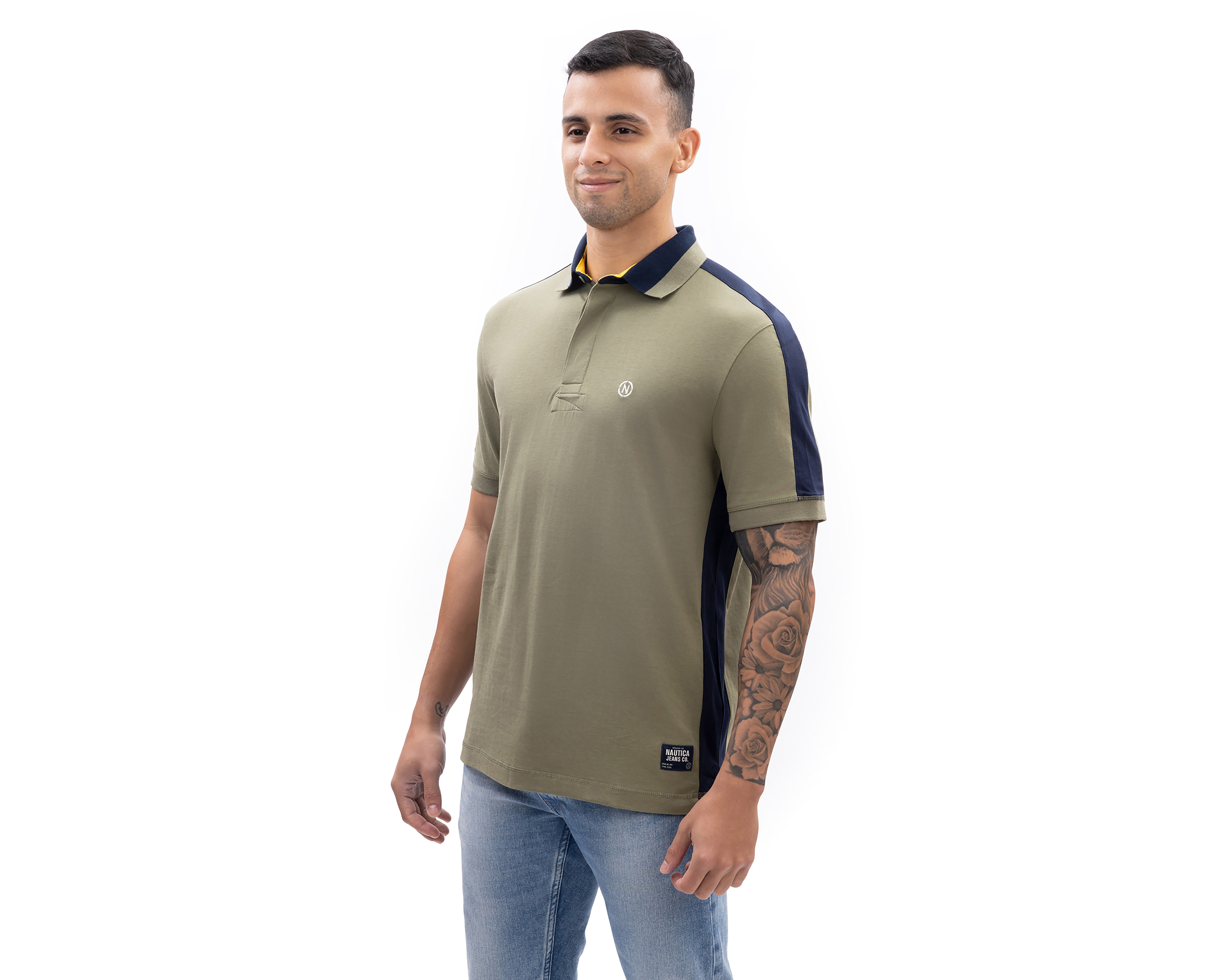 Foto 3 | Foto 3 | Playera Polo Nautica Jeans Co Verde Olivo para Hombre
