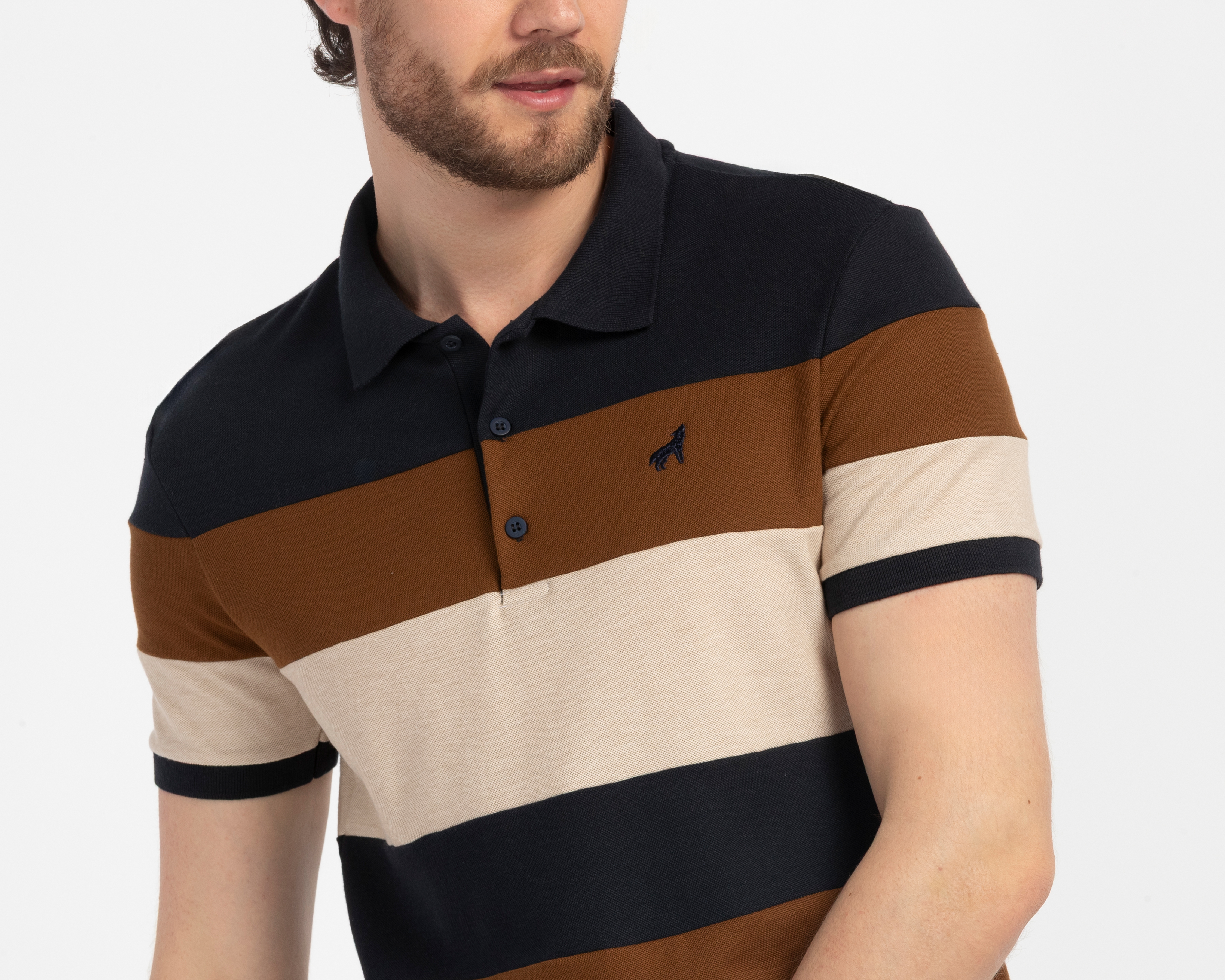 Foto 5 pulgar | Foto 4 | Playera Polo Refill Café para Hombre