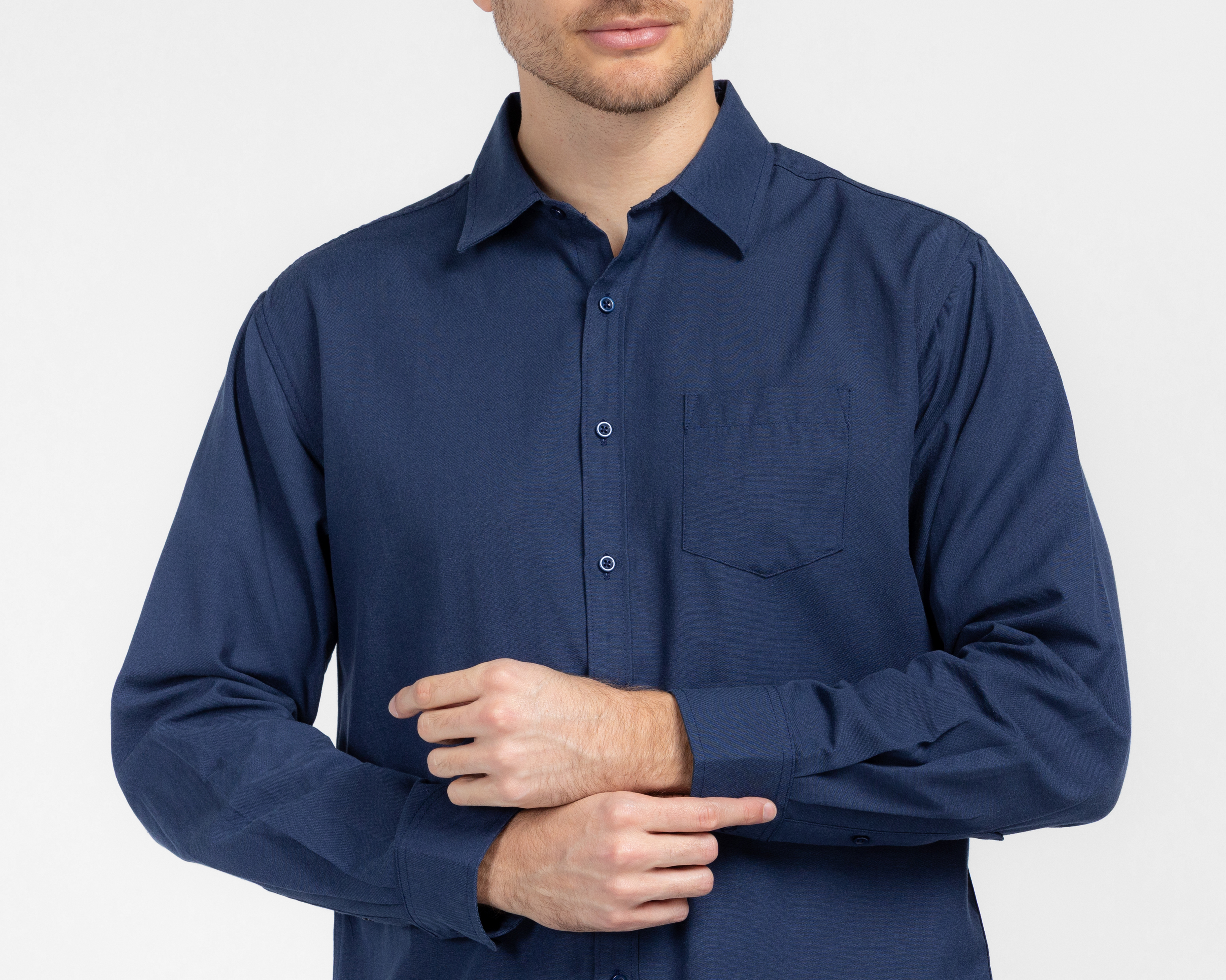 Foto 4 pulgar | Foto 3 | Camisa Casual Regular Porto Sur Lisa para Hombre