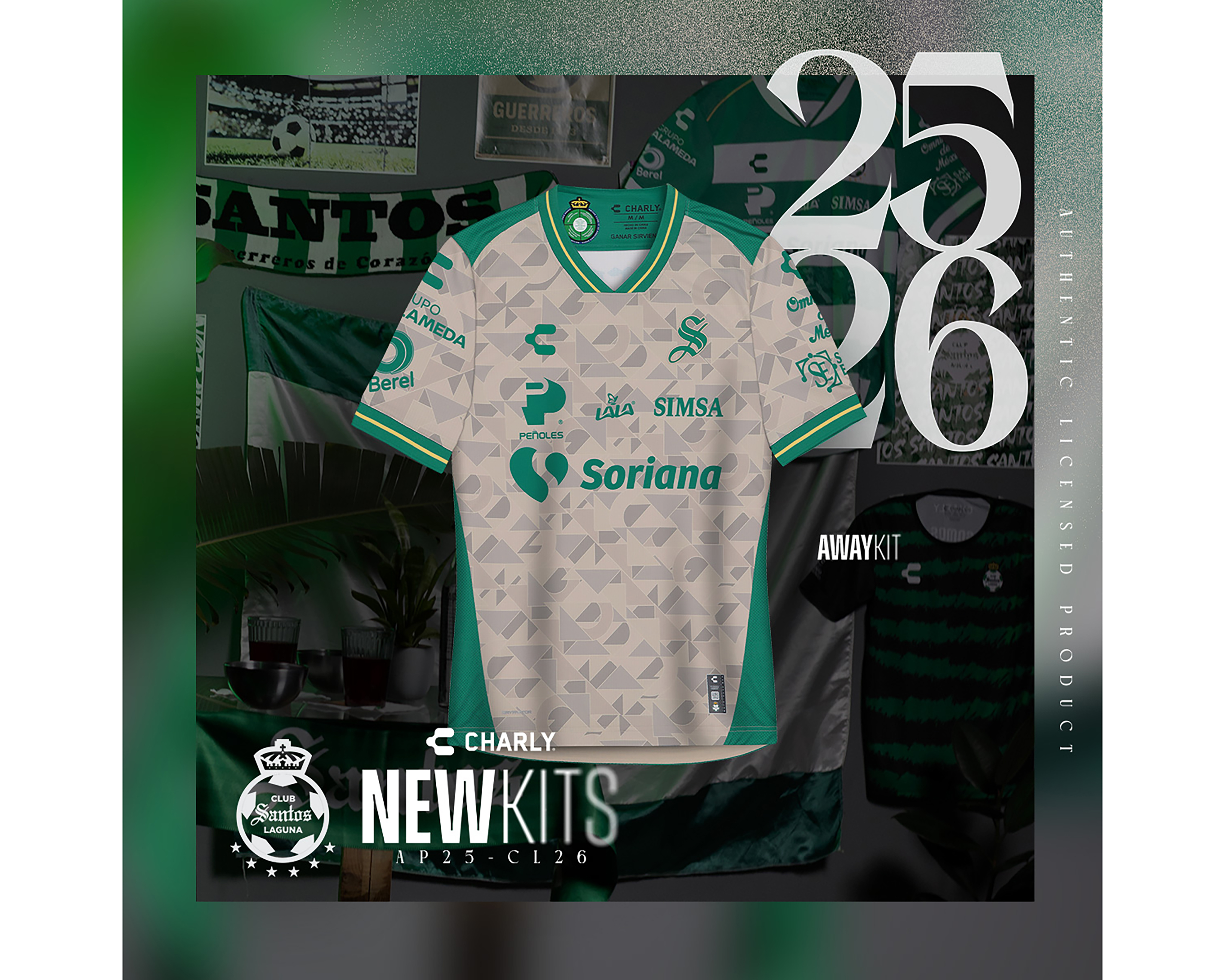 Foto 5 pulgar | Foto 4 | Jersey Charly Santos Laguna Visitante 25/26 para Hombre