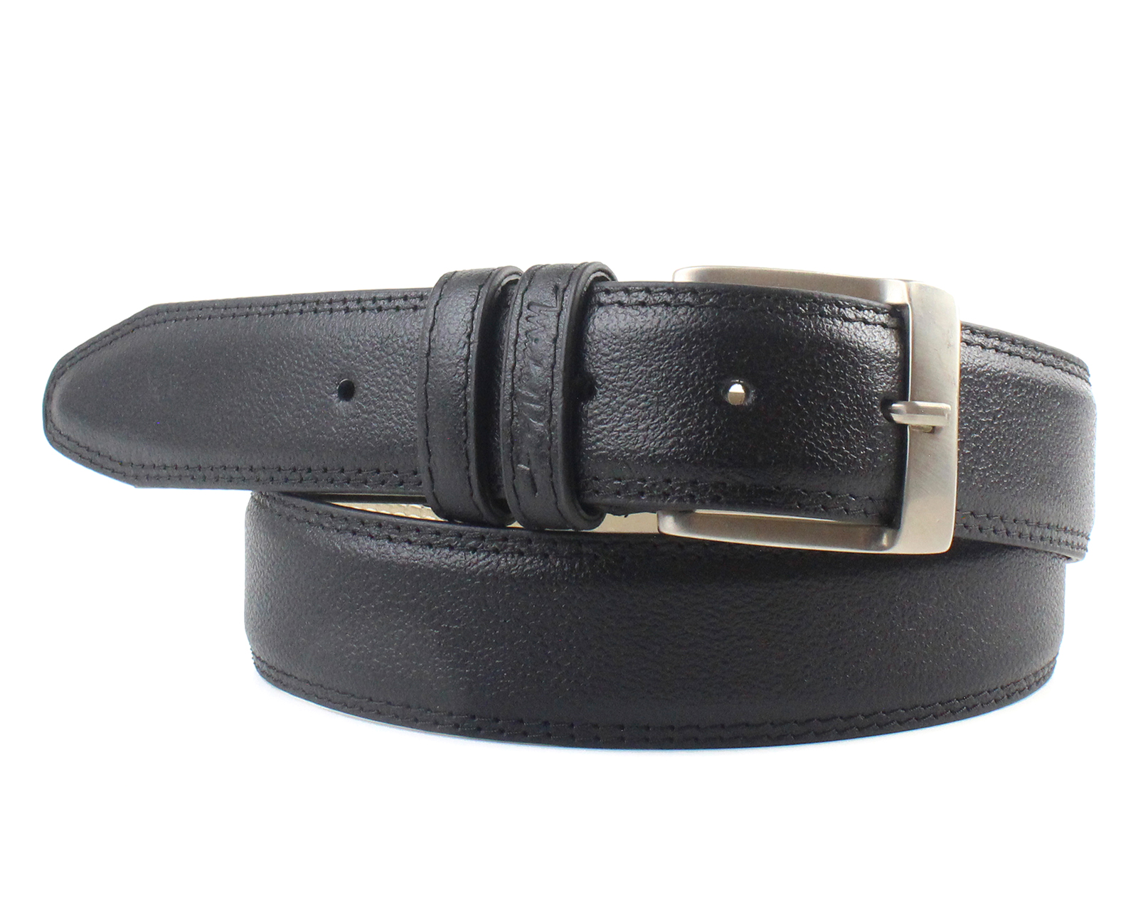 Foto 3 pulgar | Foto 2 | Cinturón de Piel para Hombre Michel Domit Negro