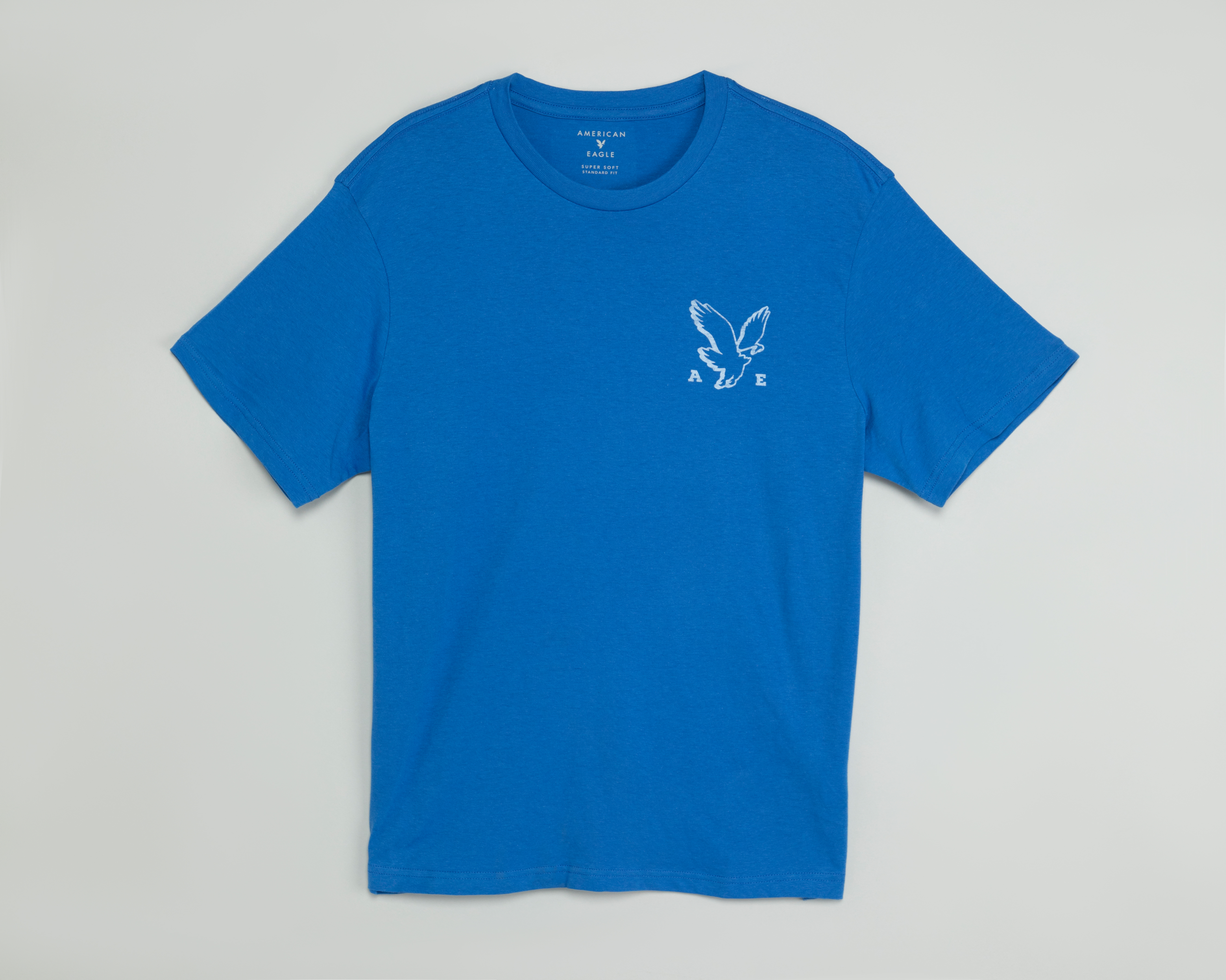 Playera de Cuello Redondo Azul American Eagle para Hombre