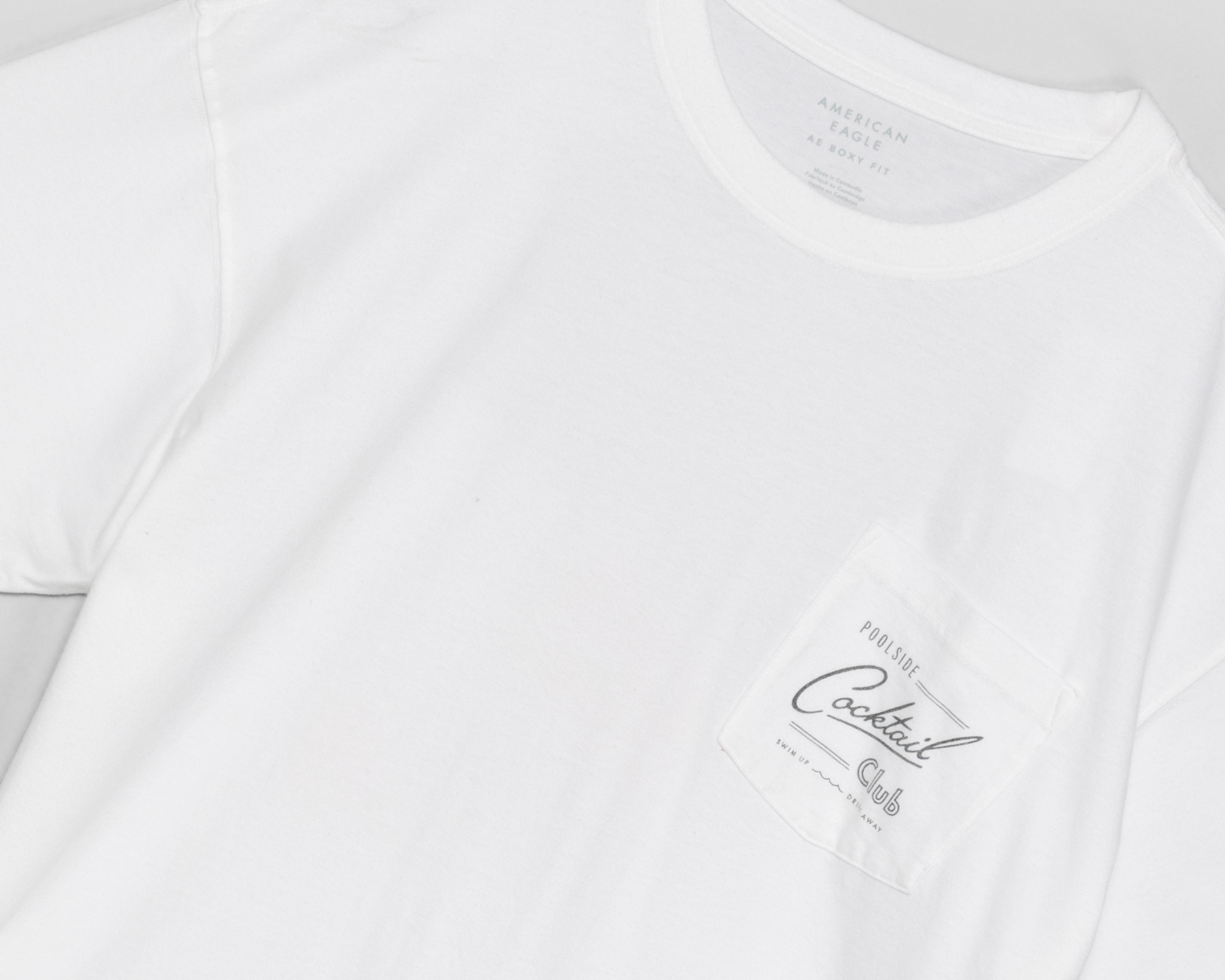 Foto 4 pulgar | Foto 3 | Playera de Cuello Redondo Blanco American Eagle para Hombre