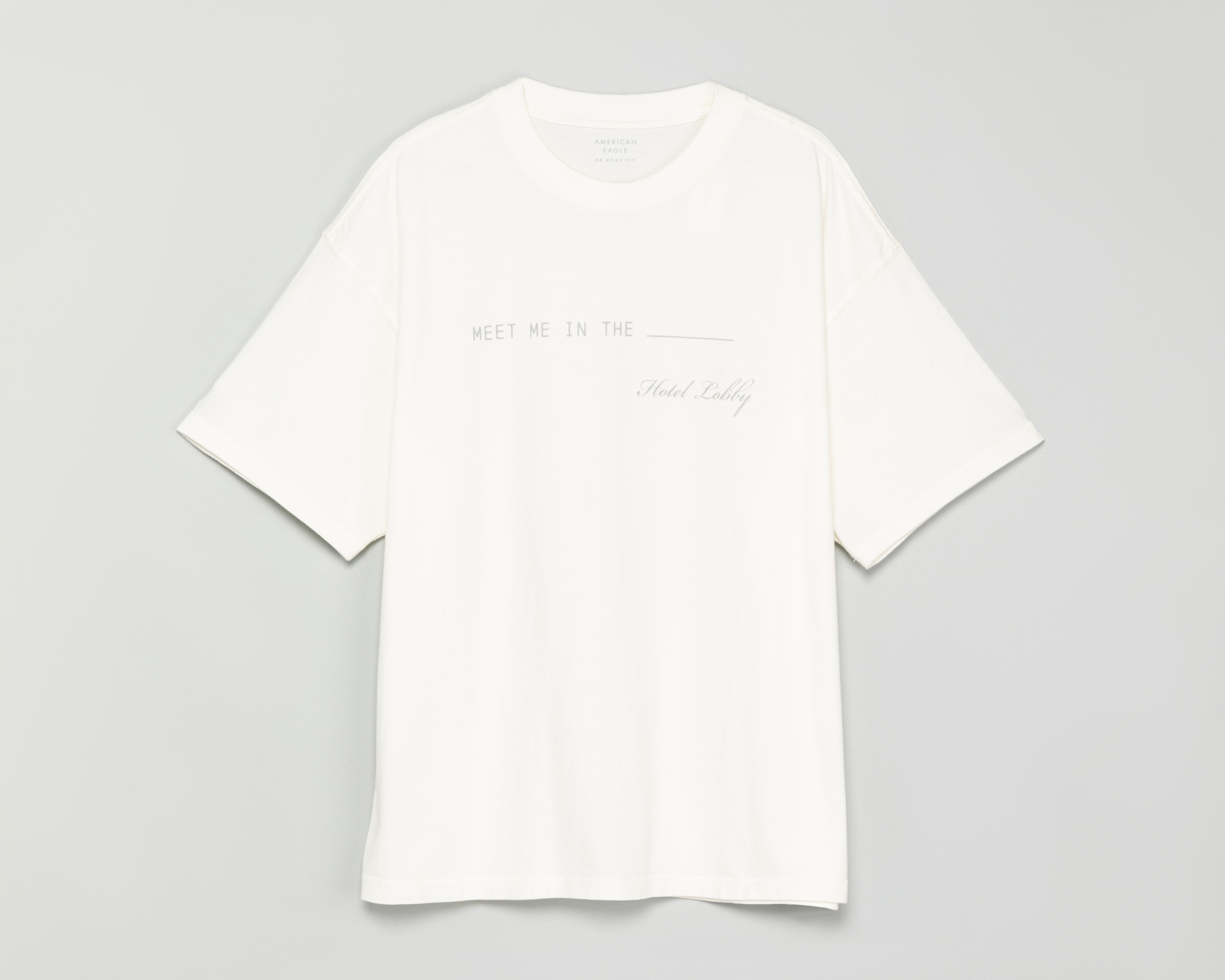 Playera de Cuello Redondo Blanca American Eagle para Hombre