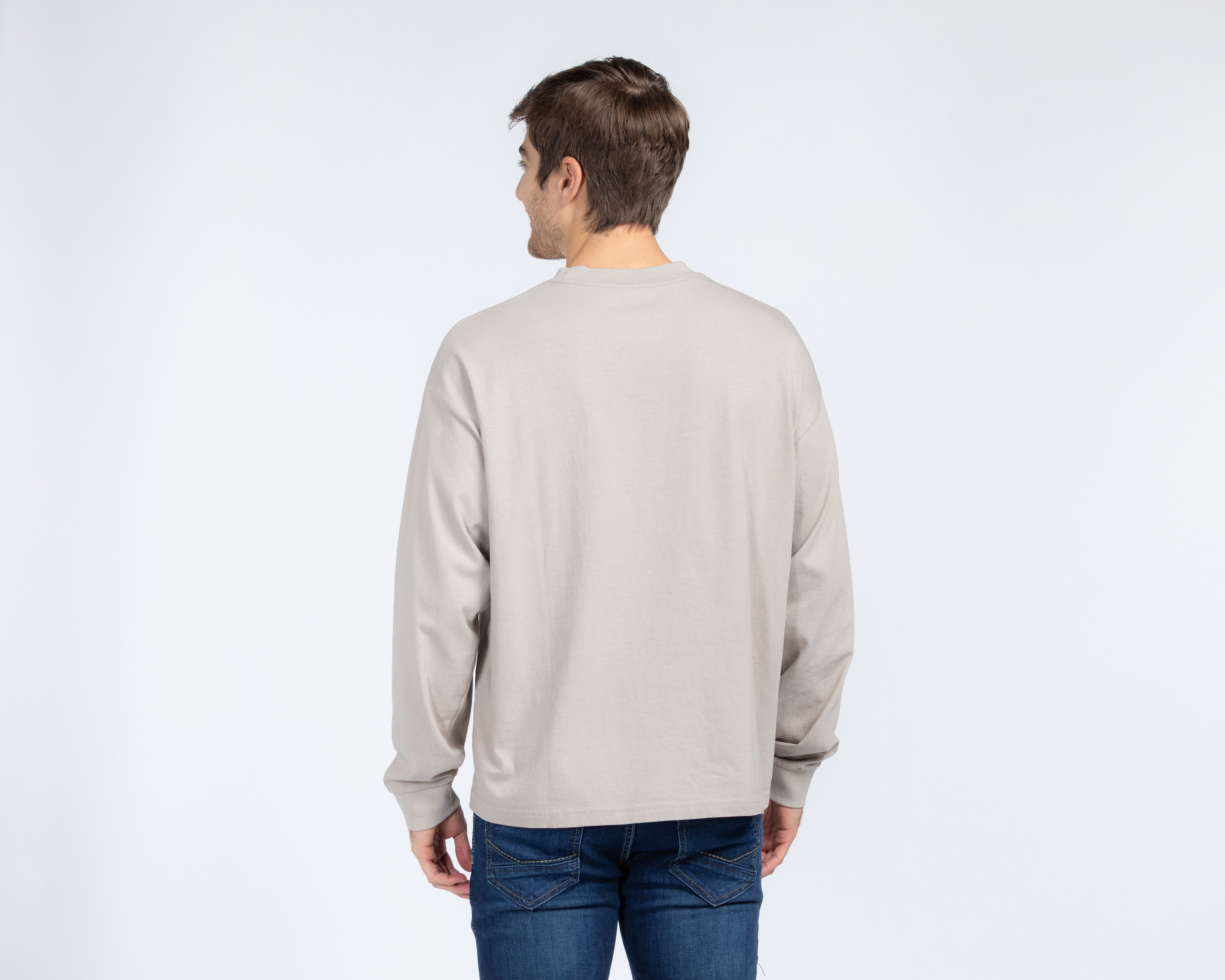 Foto 2 | Foto 2 | Playera de Cuello Redondo Beige American Eagle para Hombre