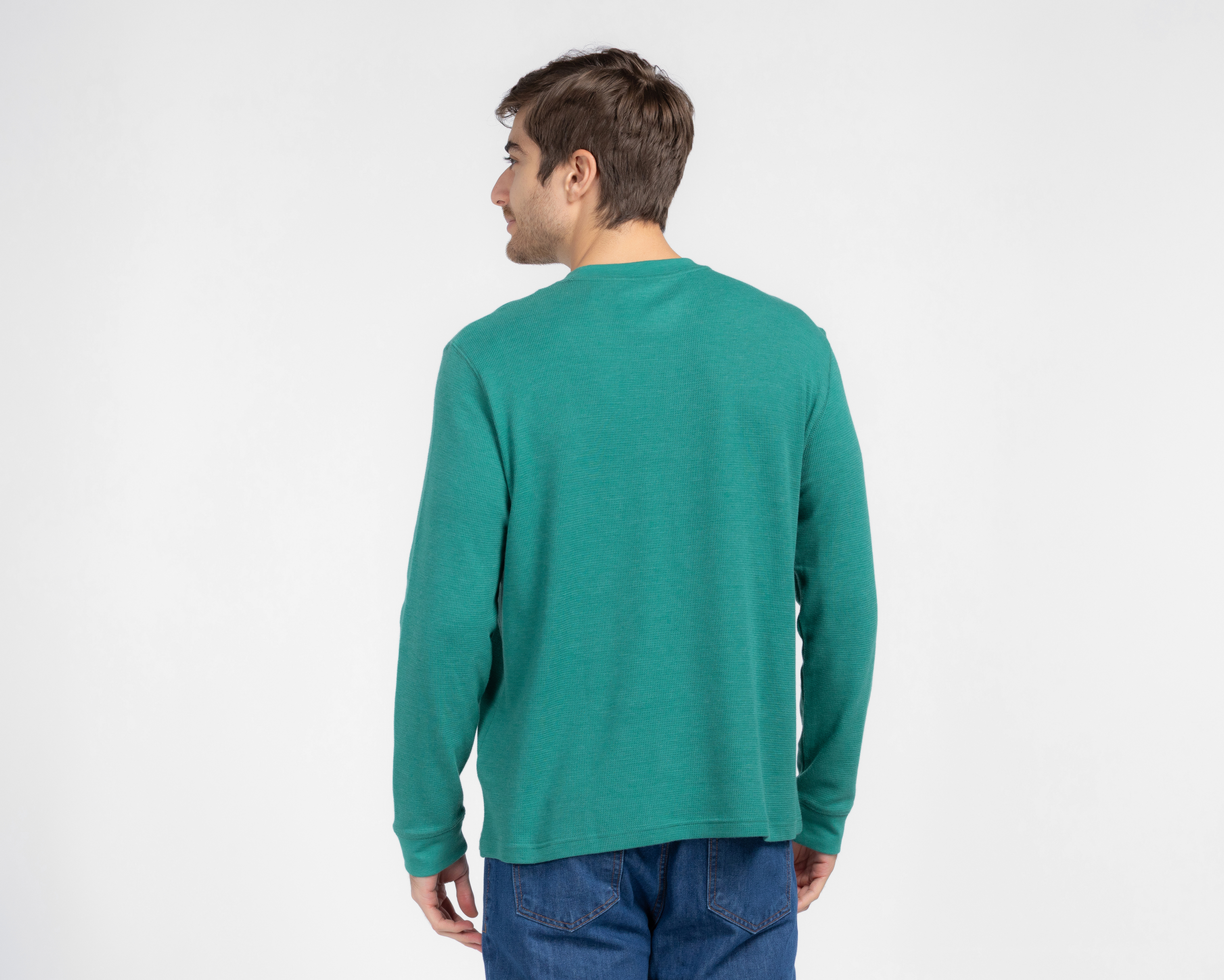 Foto 3 pulgar | Foto 2 | Playera de Cuello Redondo Verde American Eagle para Hombre