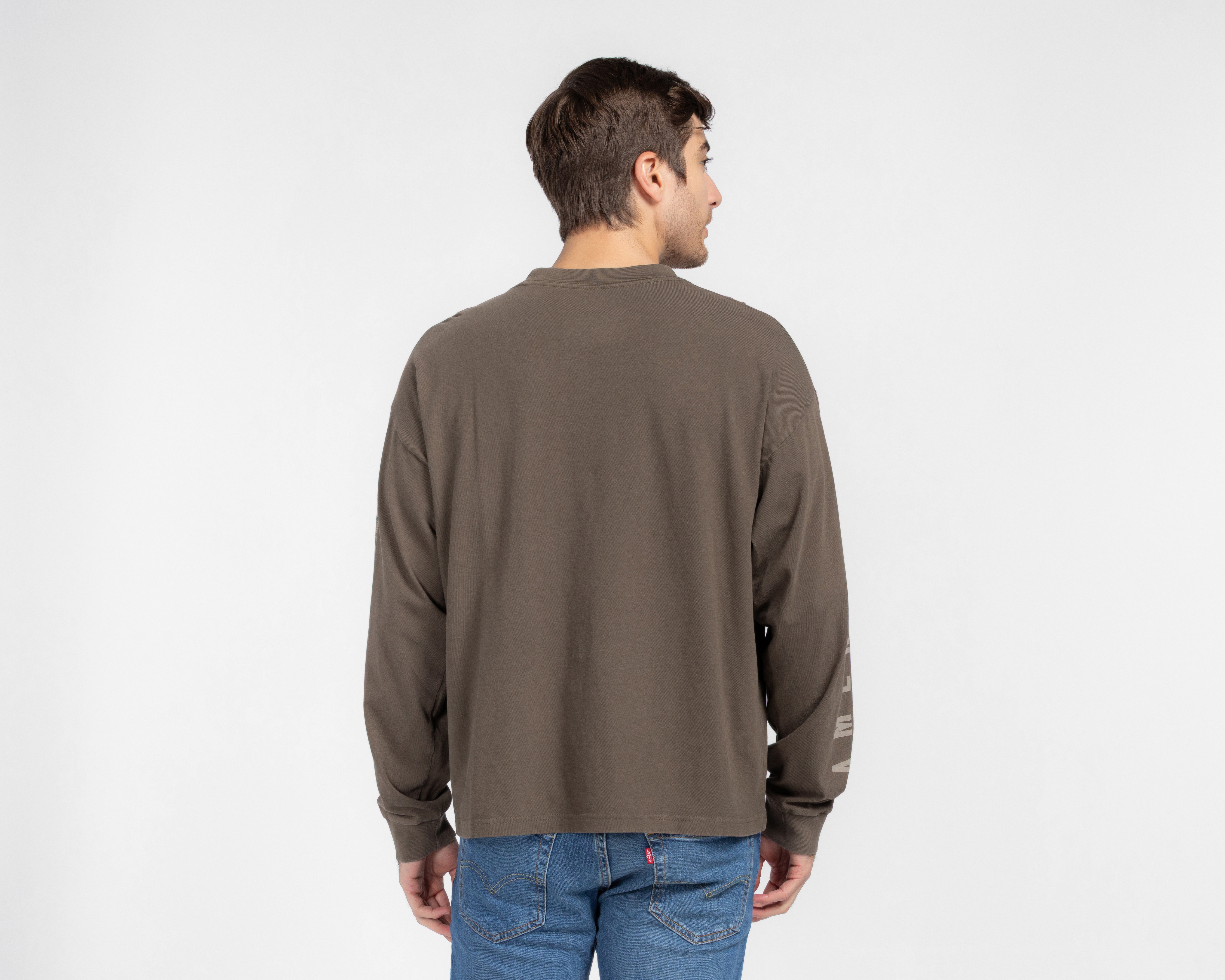 Foto 2 | Foto 2 | Playera Manga Larga Café American Eagle para Hombre