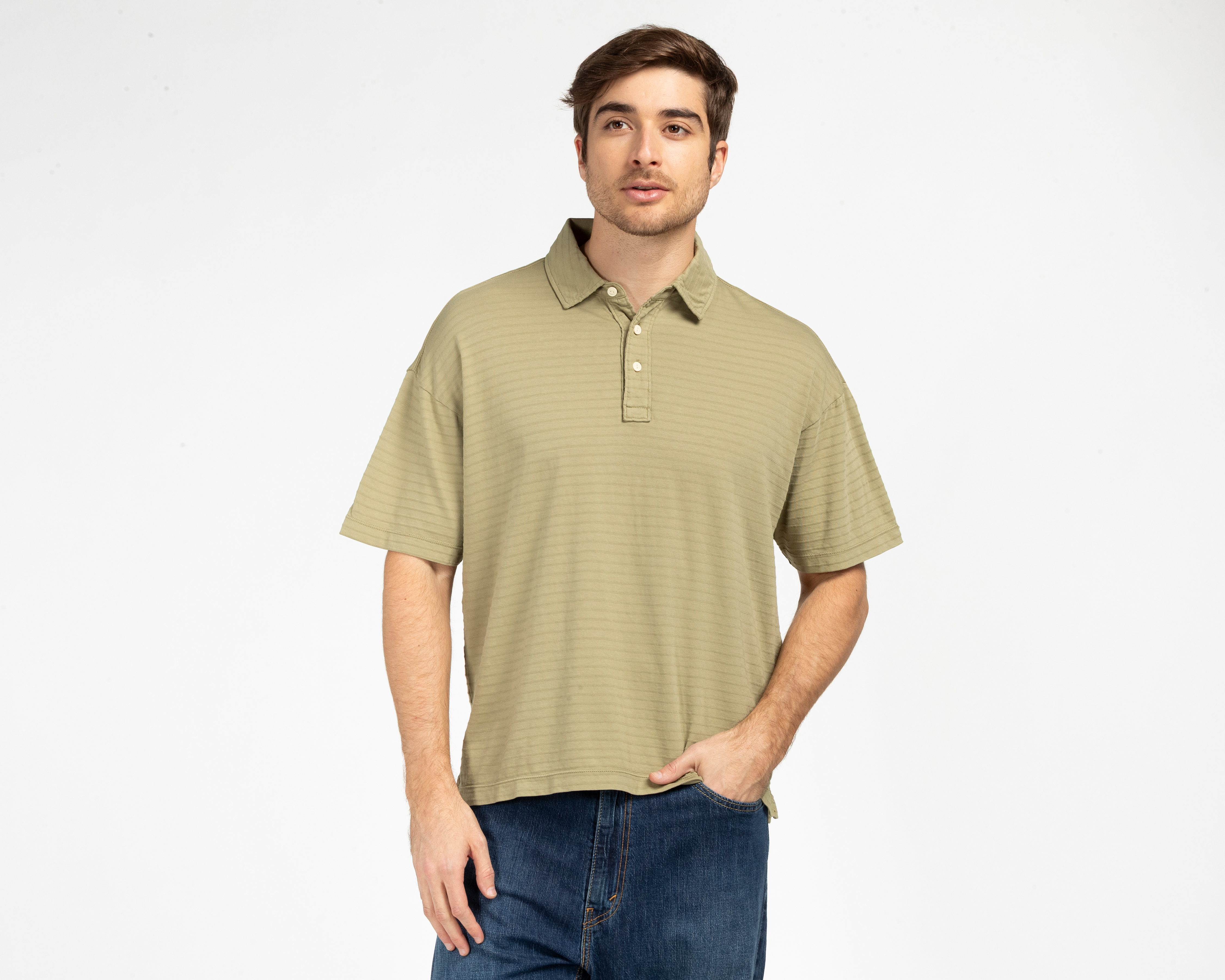 Playera Polo American Eagle Verde para Hombre