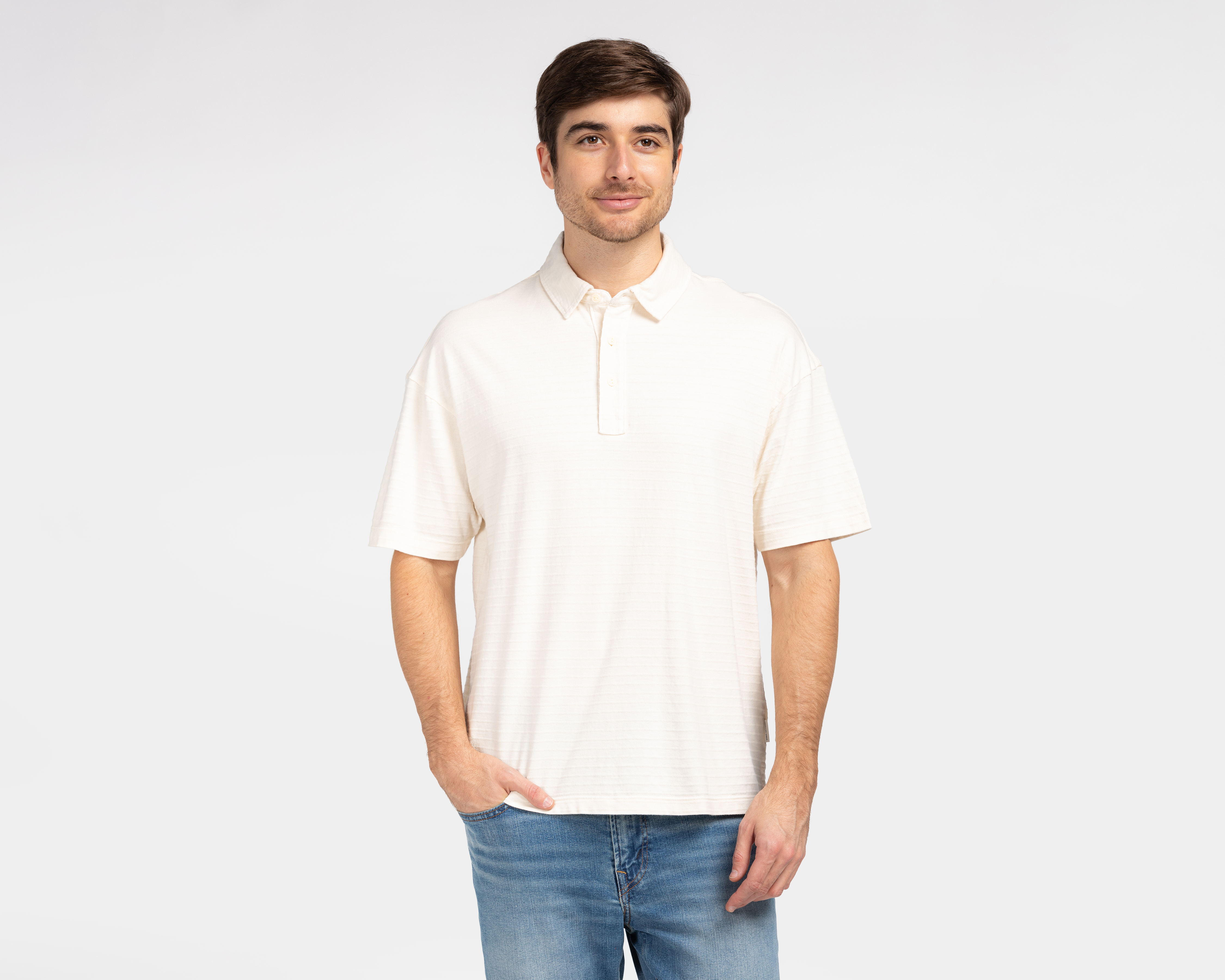 Playera Polo American Eagle Beige para Hombre