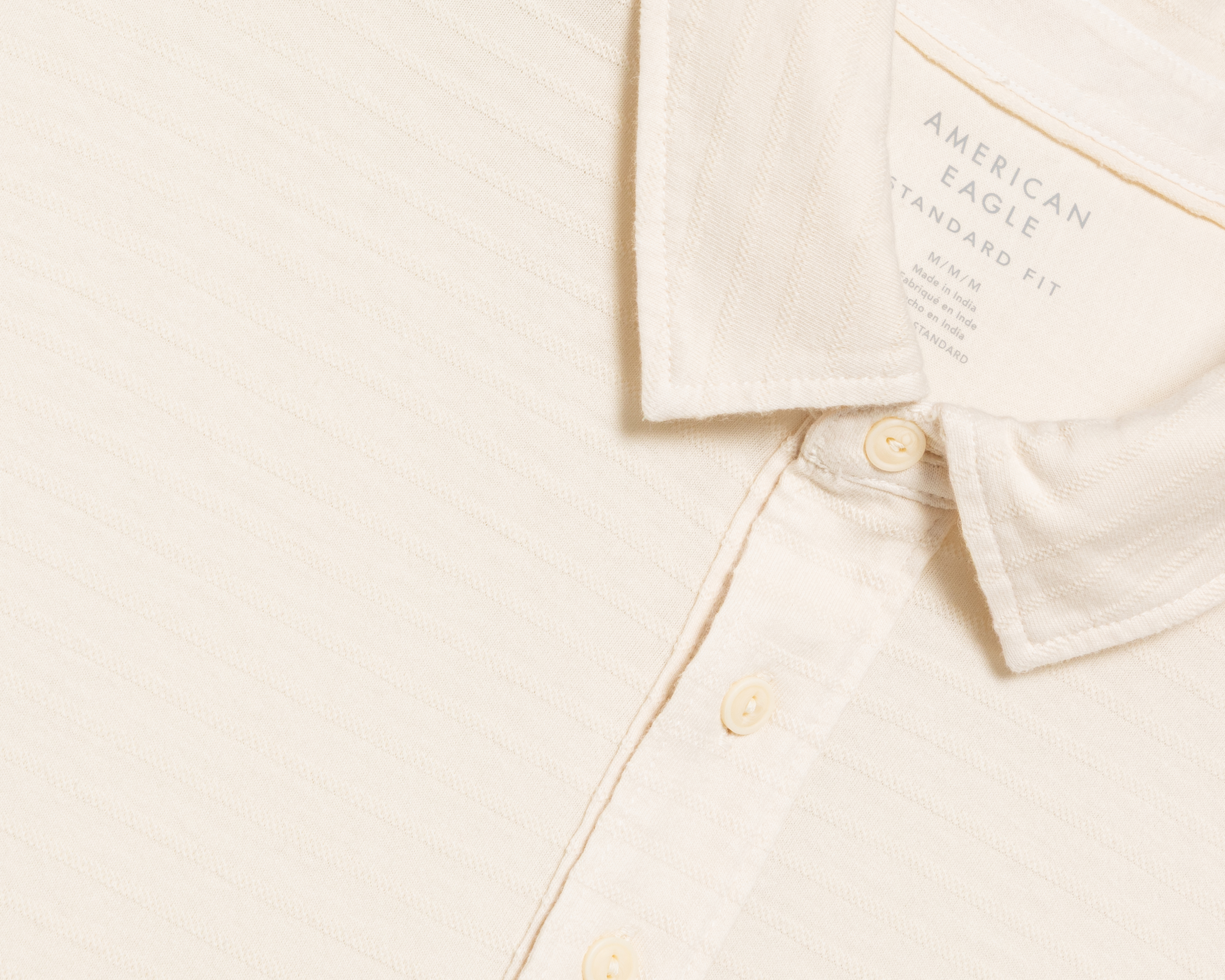 Foto 4 pulgar | Foto 3 | Playera Polo American Eagle Beige para Hombre