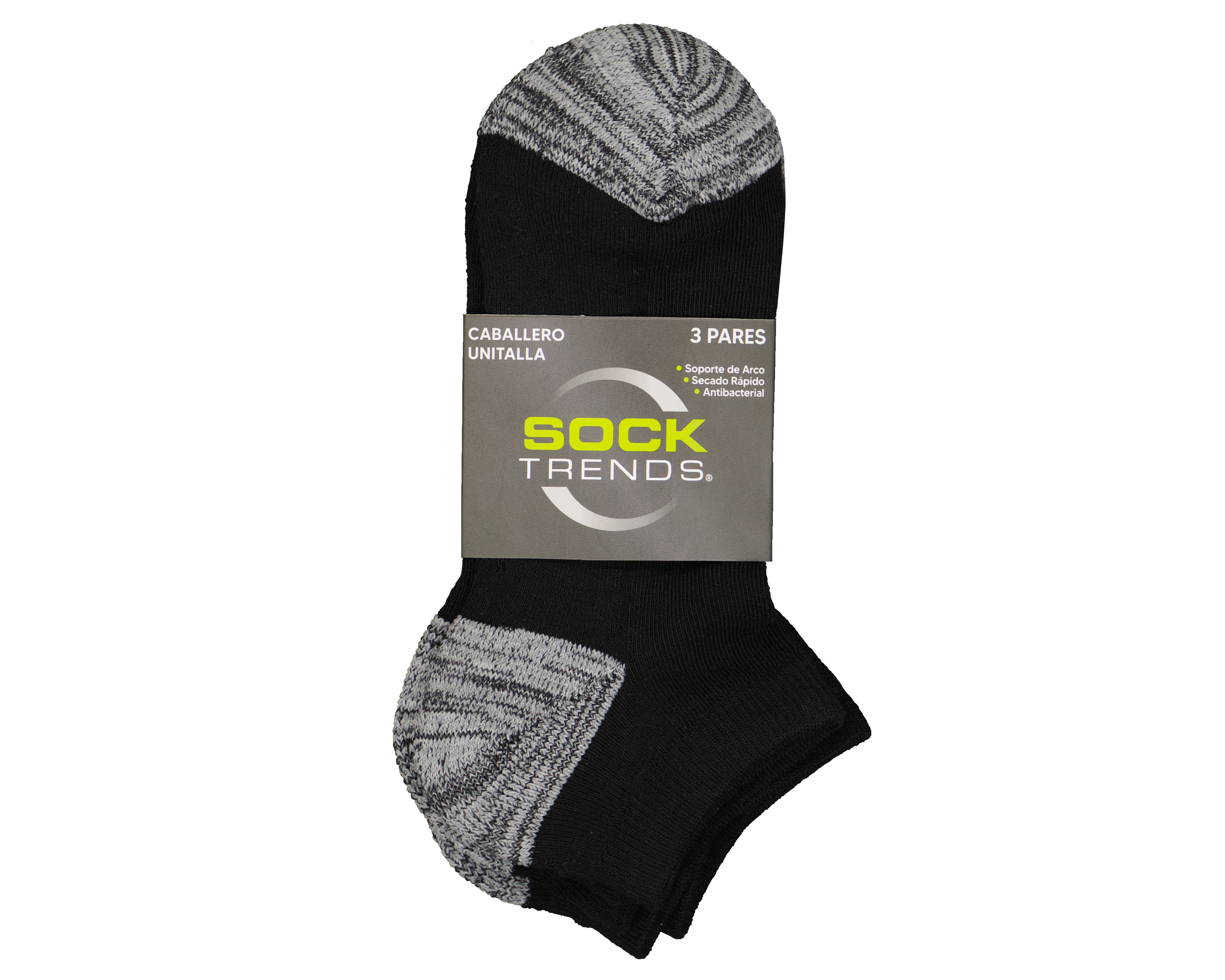 Foto 4 pulgar | Foto 3 | Calcetines Deportivos Sock Trends para Hombre 3 Pares