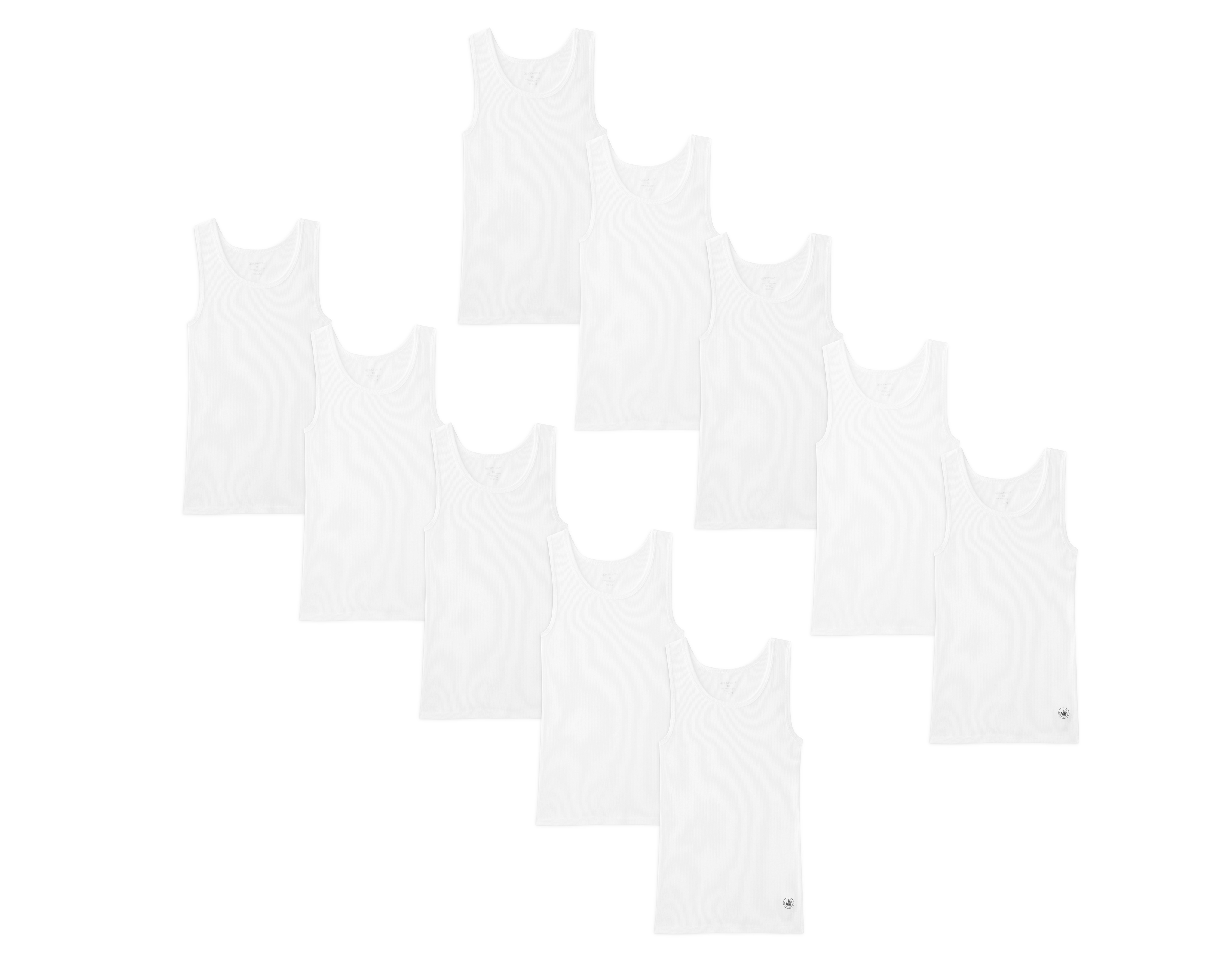 Camiseta Interior Blanca Body Glove para Hombre 10 Piezas