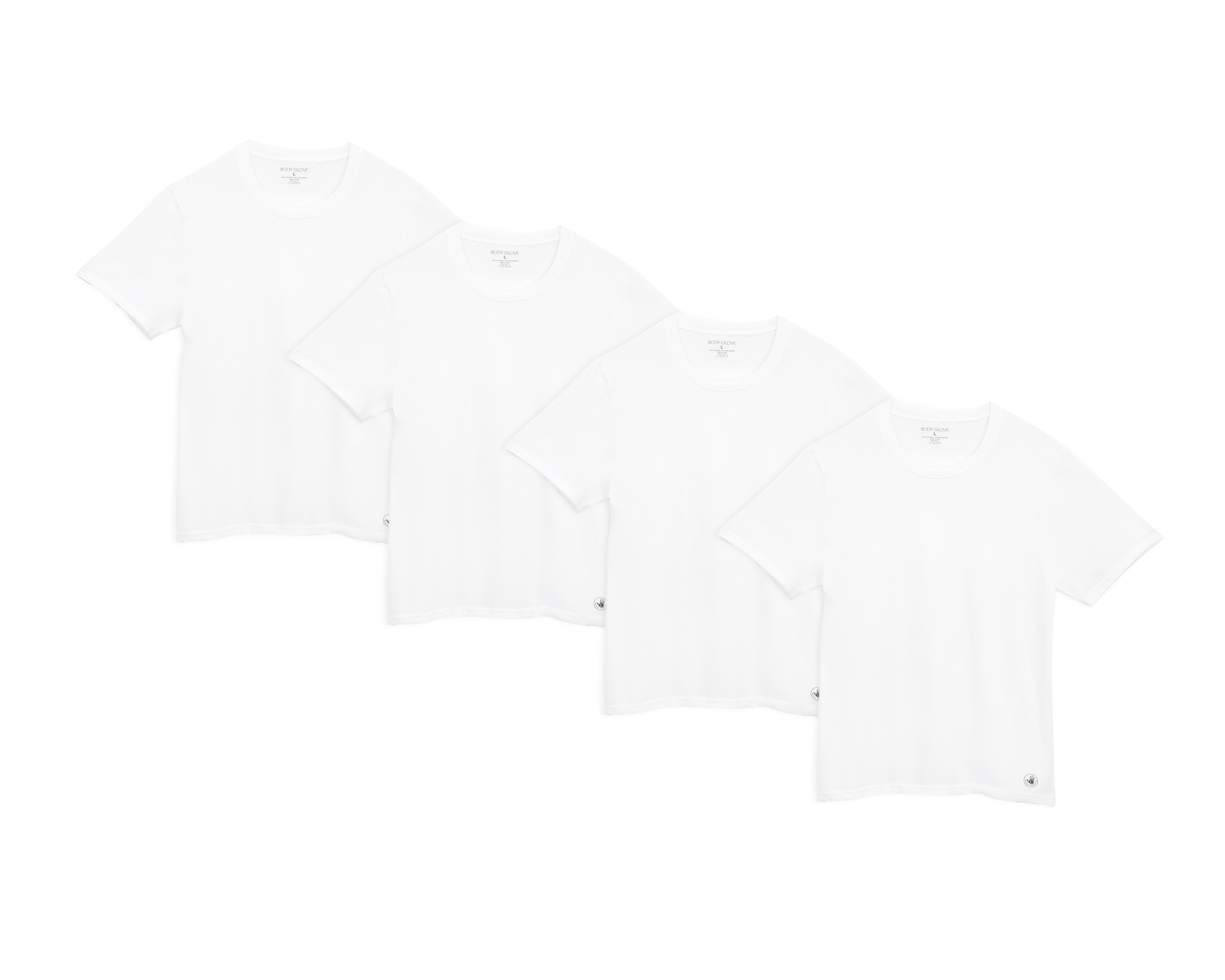 Foto 2 pulgar | Foto 1 | Camiseta Interior Cuello Redondo Body Glove para Hombre 4 Piezas