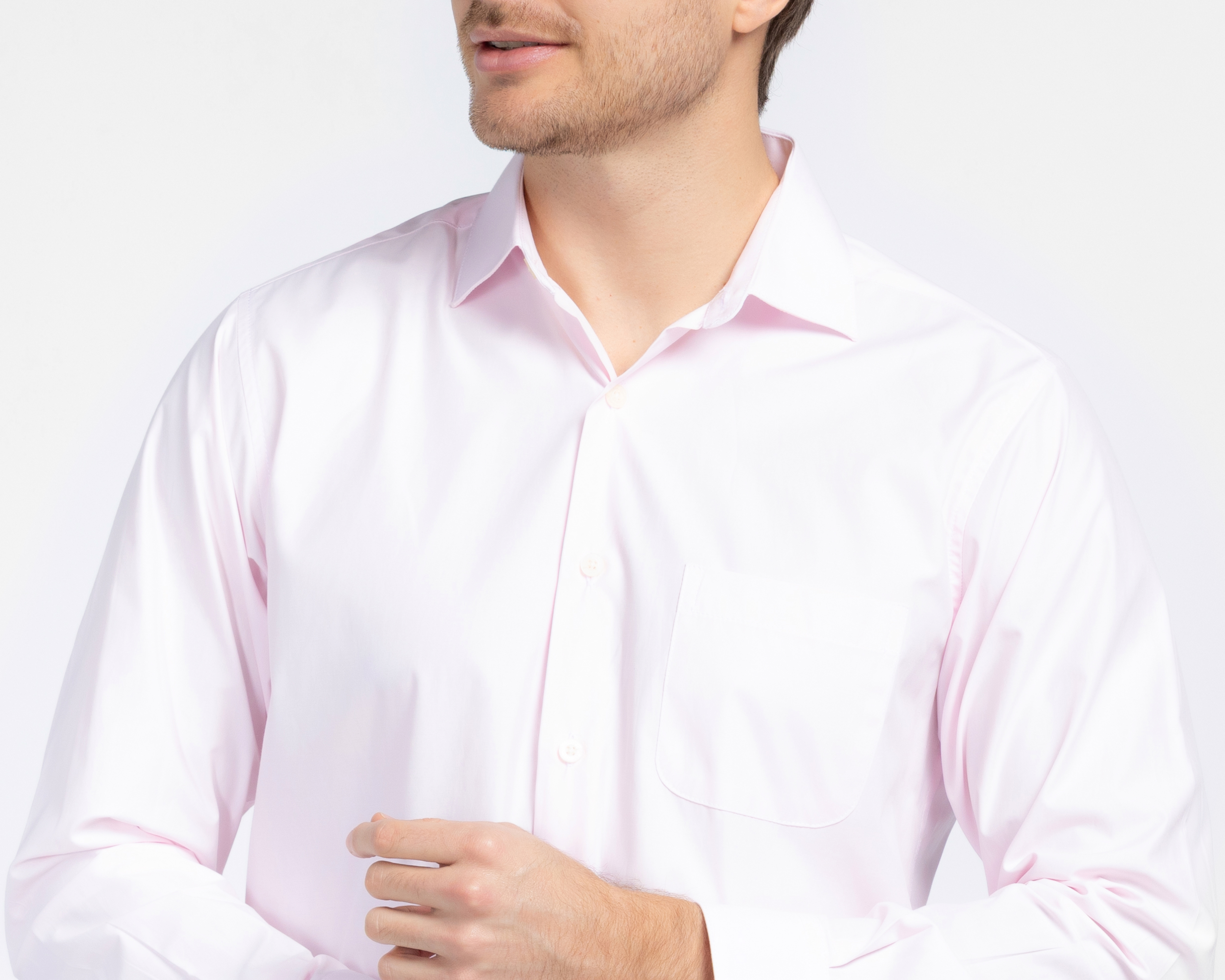 Foto 4 pulgar | Foto 3 | Camisa de Vestir Wall Street Manga Larga Cuello Americano para Hombre