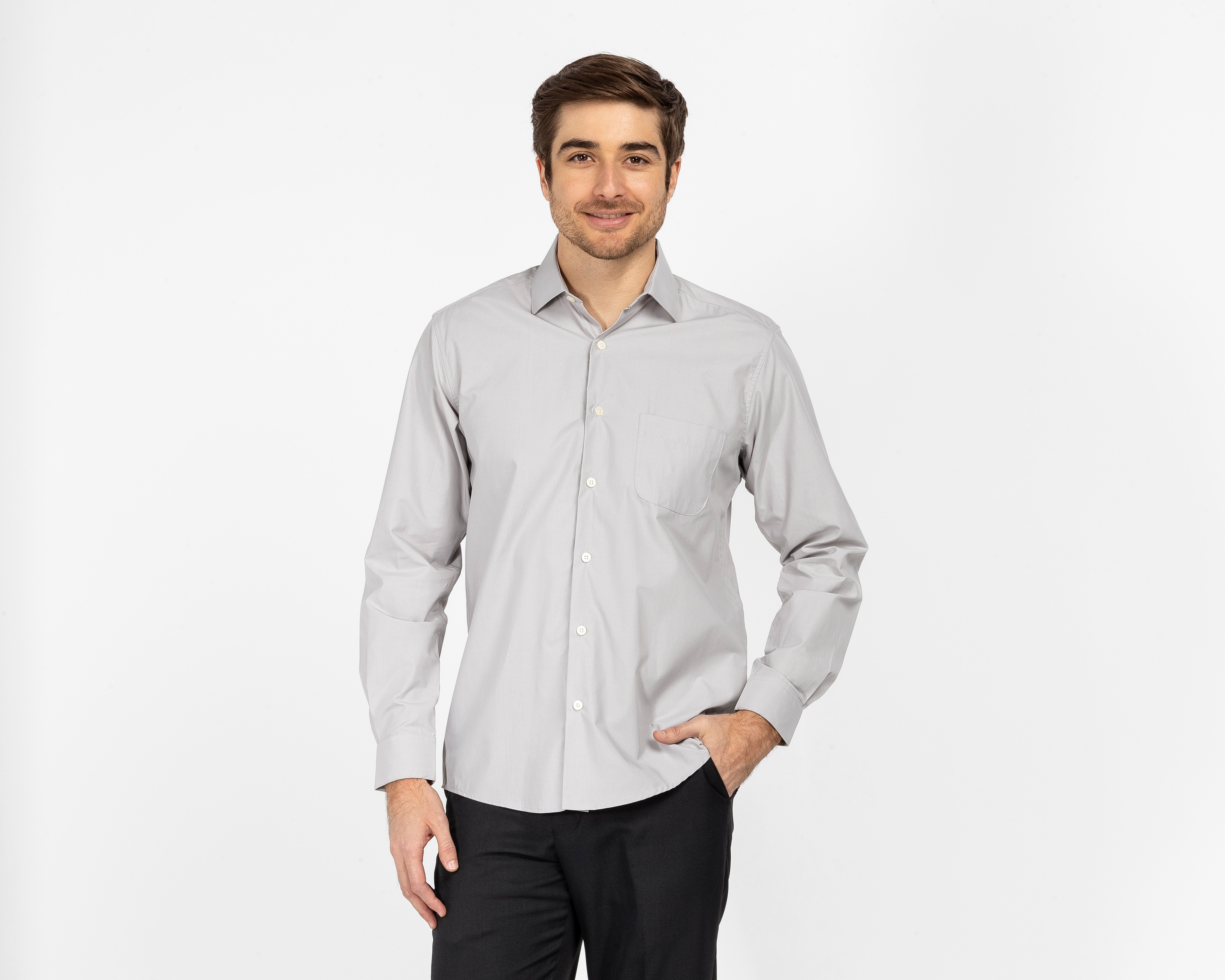 Foto 1 | Foto 1 | Camisa de Vestir Wall Street Manga Larga Cuello Americano para Hombre