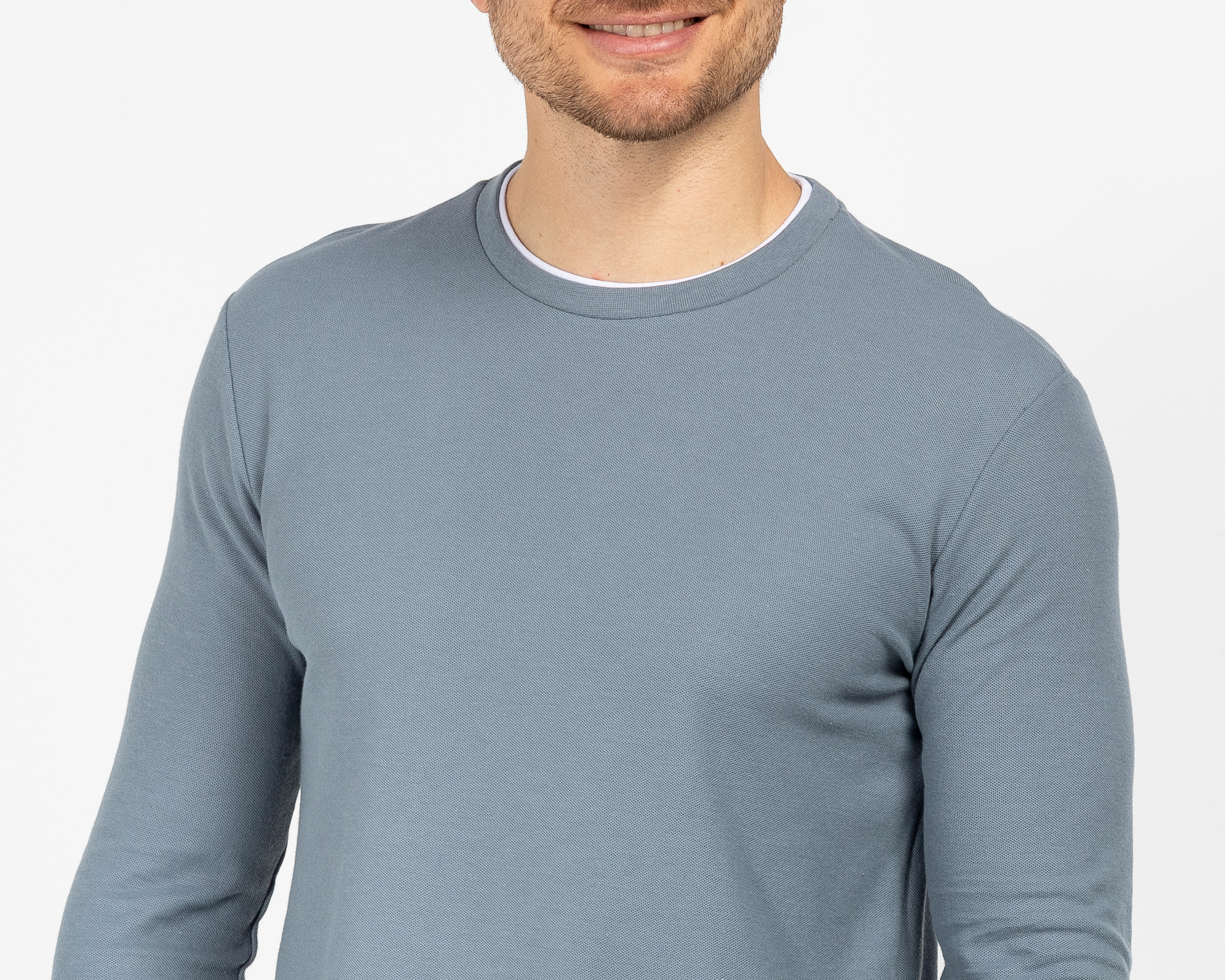 Foto 4 | Foto 4 | Playera Manga Larga Azul Refill para Hombre