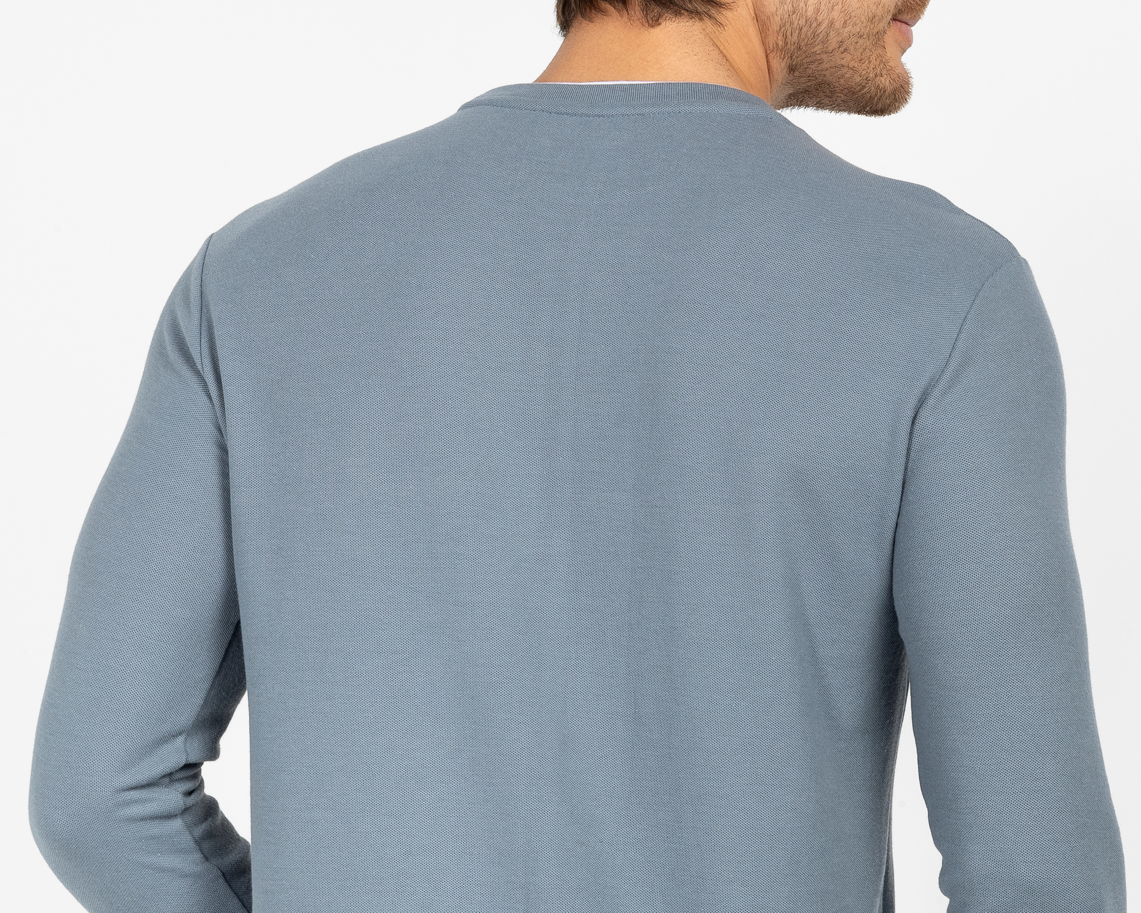 Foto 6 pulgar | Foto 5 | Playera Manga Larga Azul Refill para Hombre