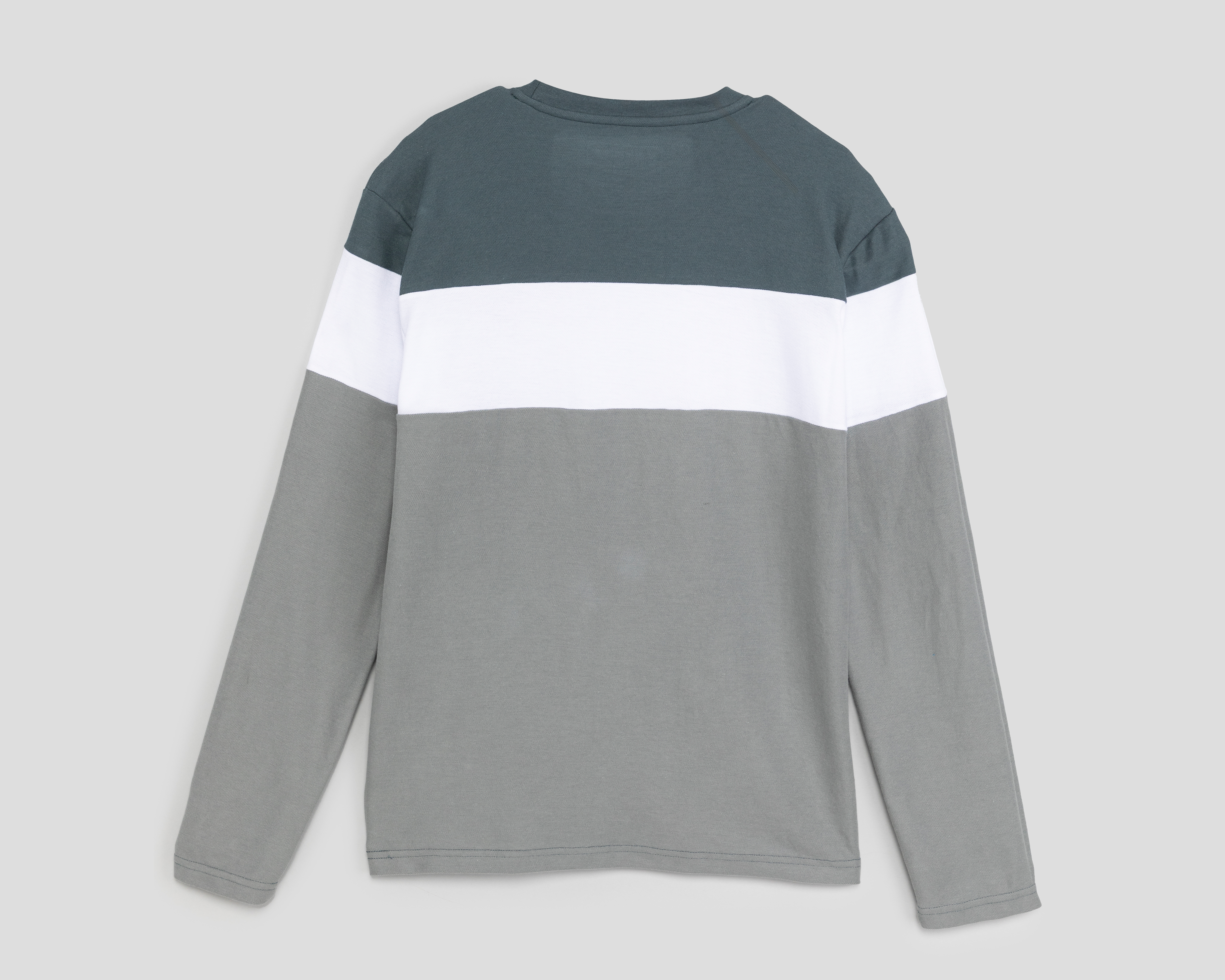 Foto 3 pulgar | Foto 2 | Playera Manga Larga Cuello Redondo Gris Refill para Hombre