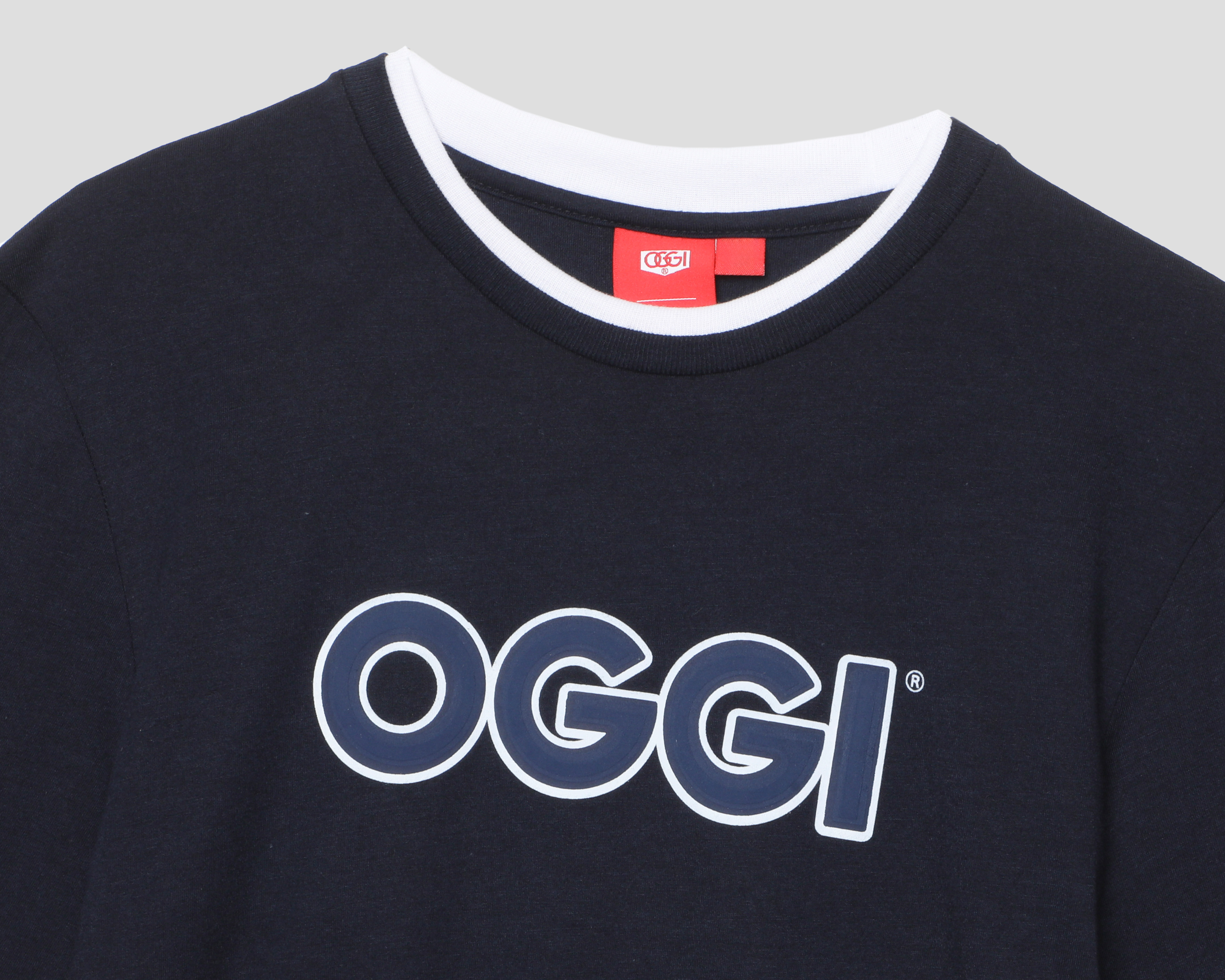 Foto 4 pulgar | Foto 3 | Playera Manga Larga de Cuello Redondo Azul Oggi para Hombre