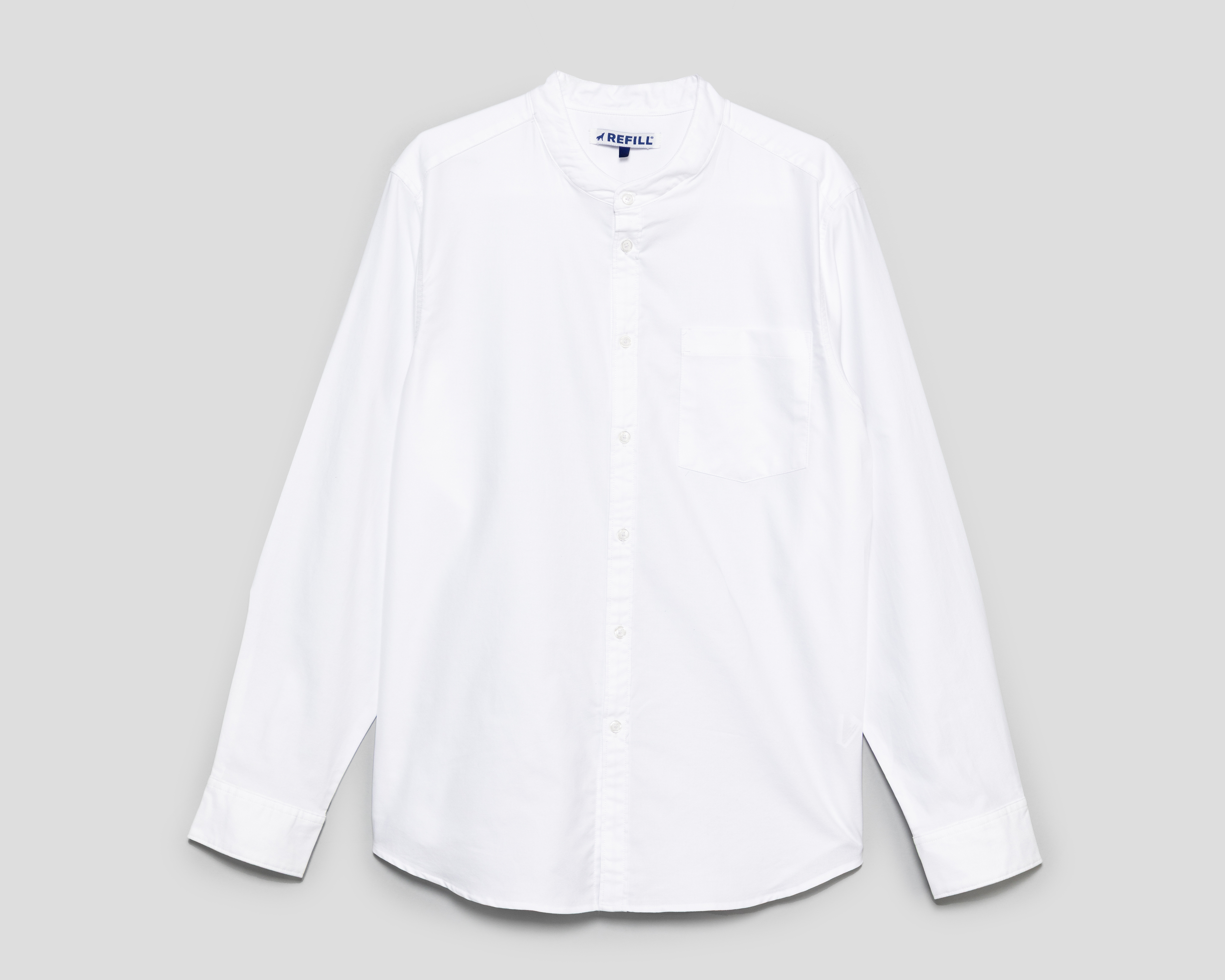 Foto 2 pulgar | Foto 1 | Camisa Casual de Algodón Refill Regular Blanca para Hombre