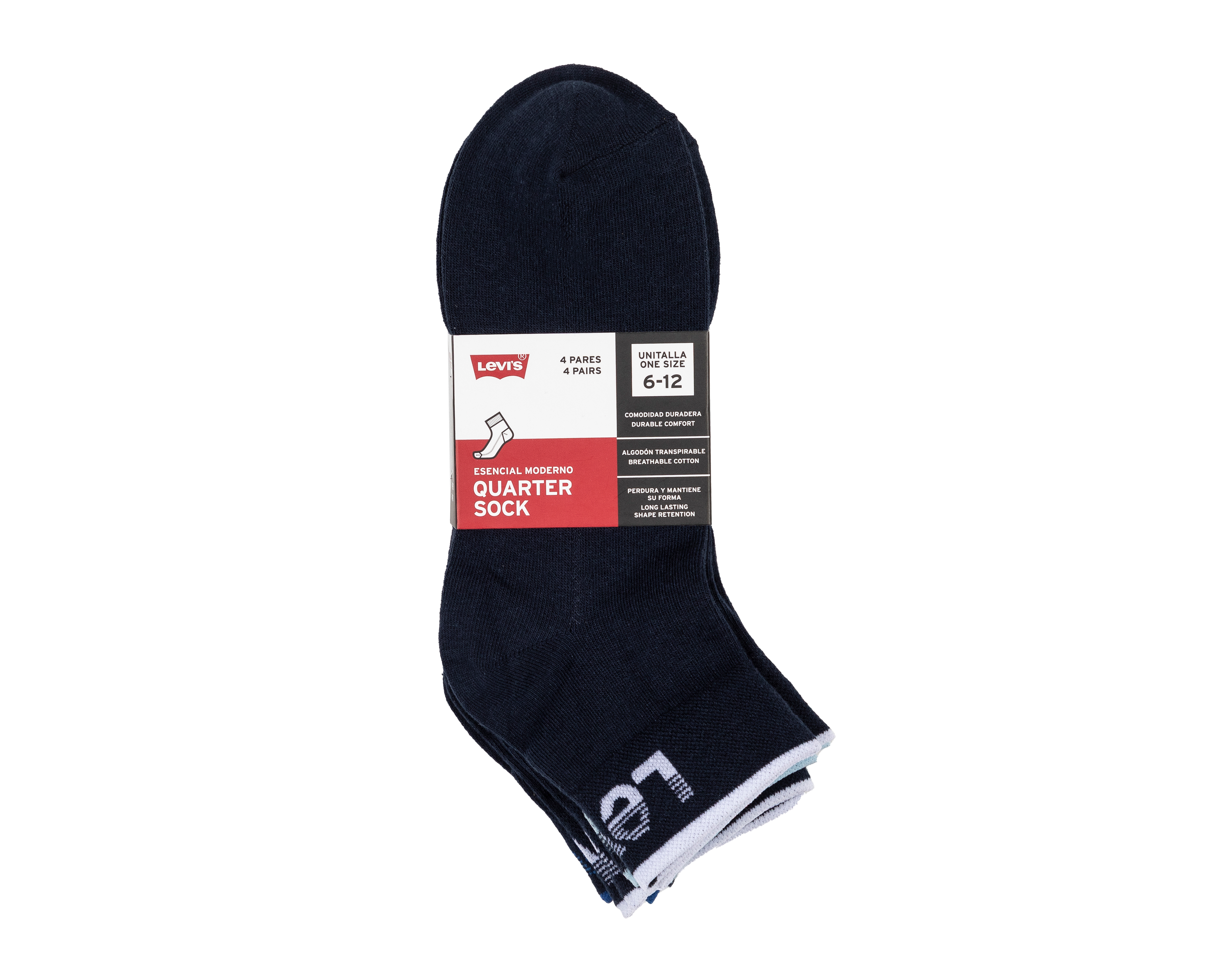 Foto 4 pulgar | Foto 3 | Calcetas Deportivas Levi's para Hombre 4 Pares