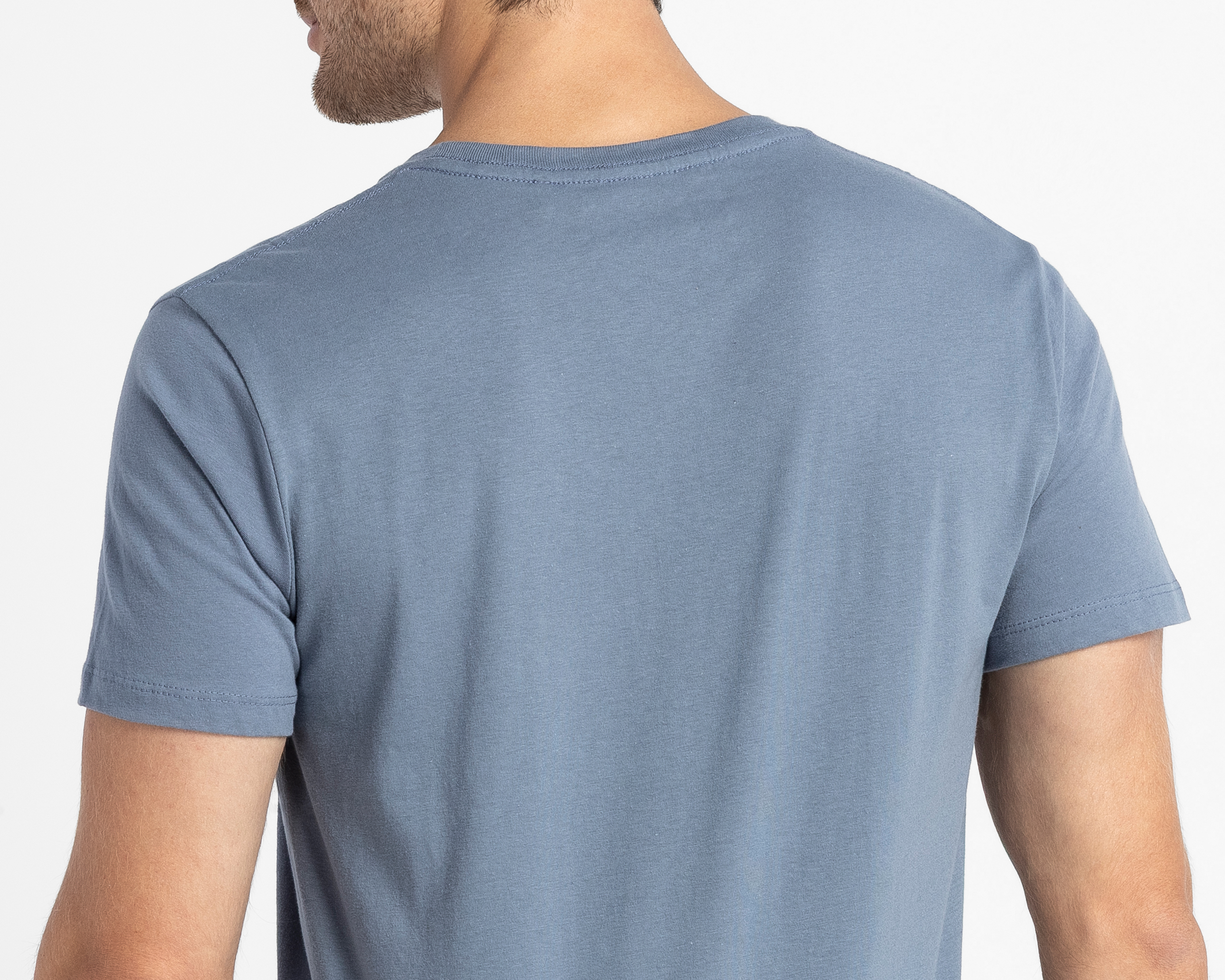 Foto 6 pulgar | Foto 5 | Playera de Cuello Redondo Azul Refill para Hombre