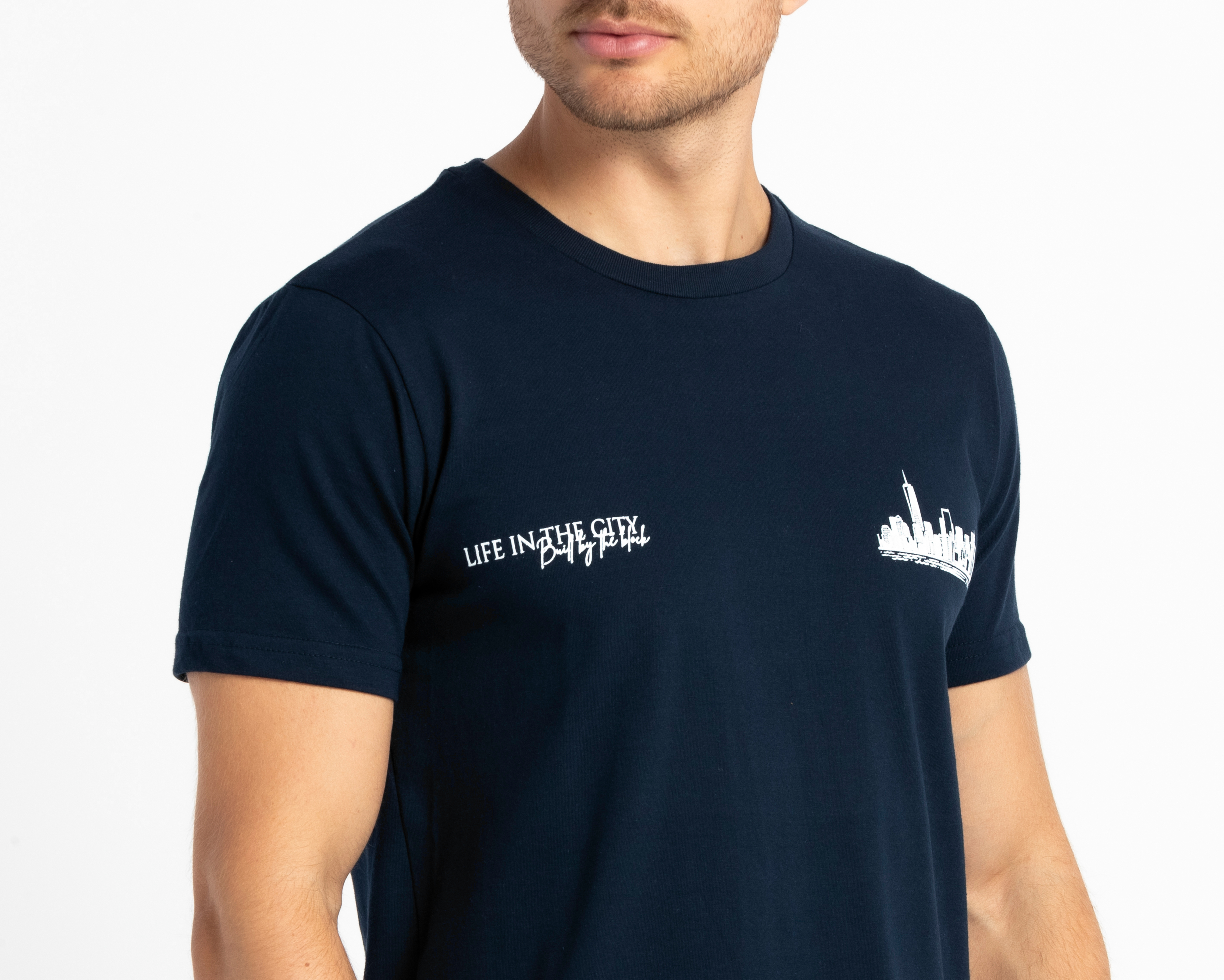 Foto 5 pulgar | Foto 4 | Playera de Cuello Redondo Azul Refill para Hombre