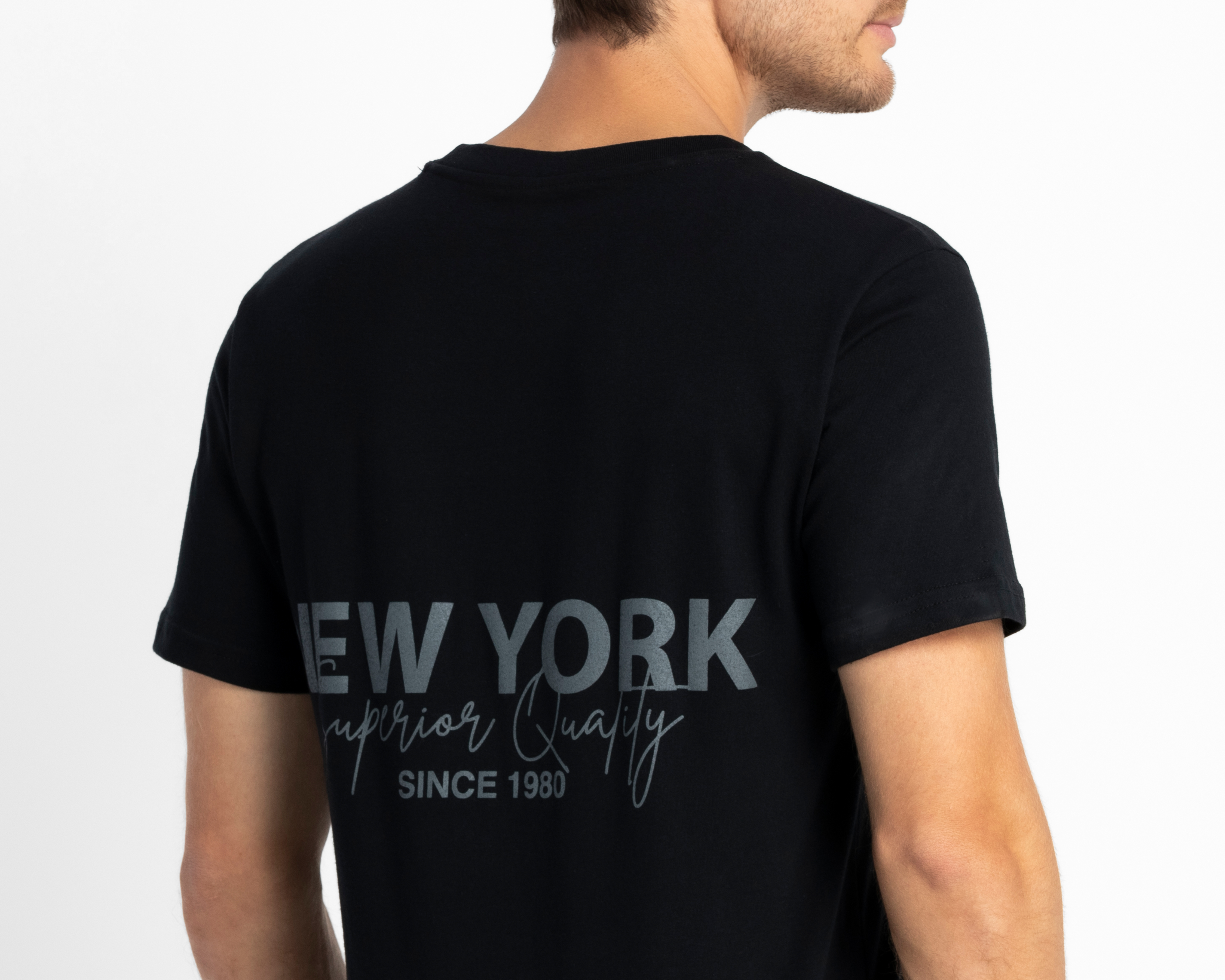 Foto 5 | Foto 5 | Playera de Cuello Redondo Negra Refill para Hombre