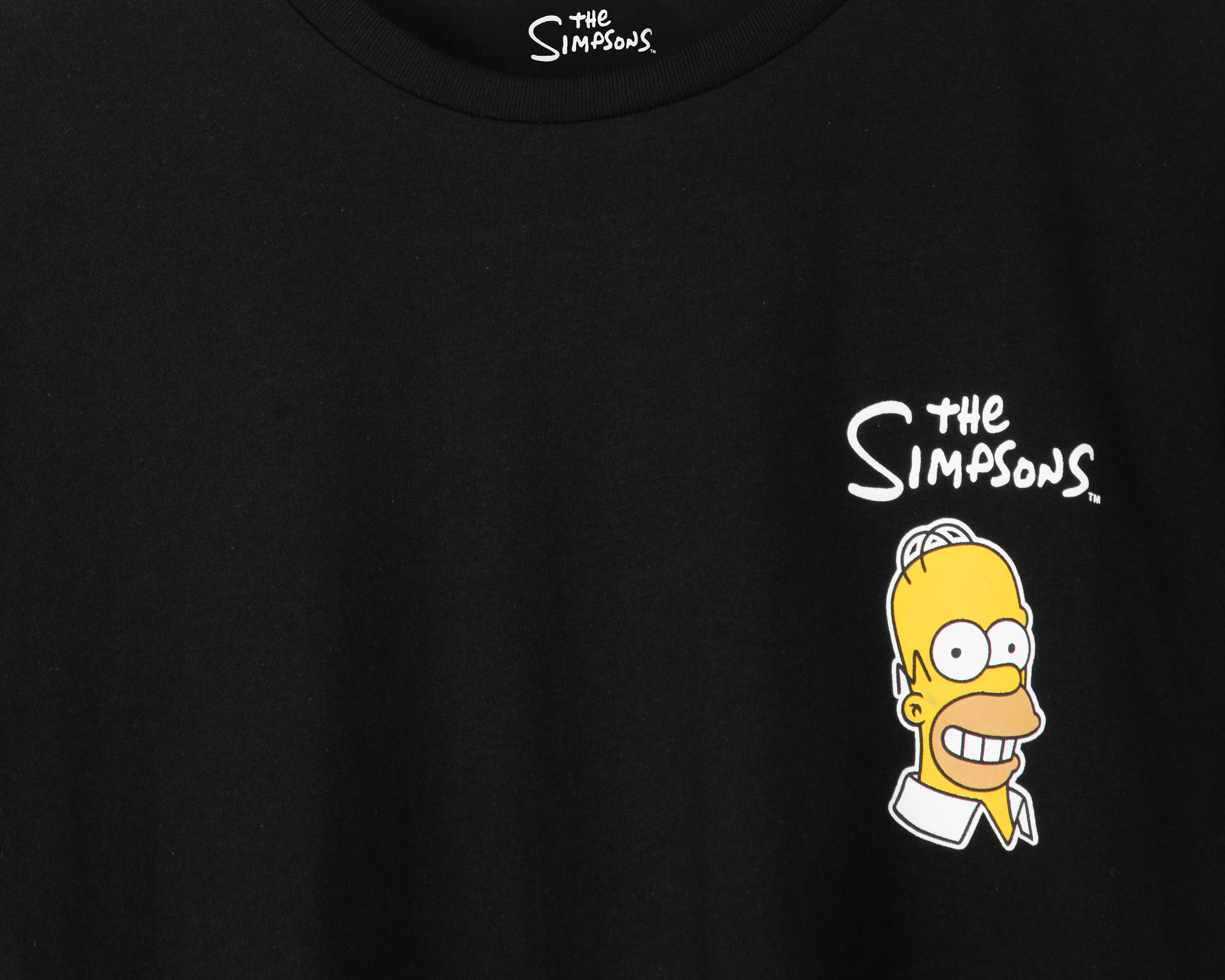 Foto 4 pulgar | Foto 3 | Playera de Cuello Redondo Negra The Simpsons para Hombre