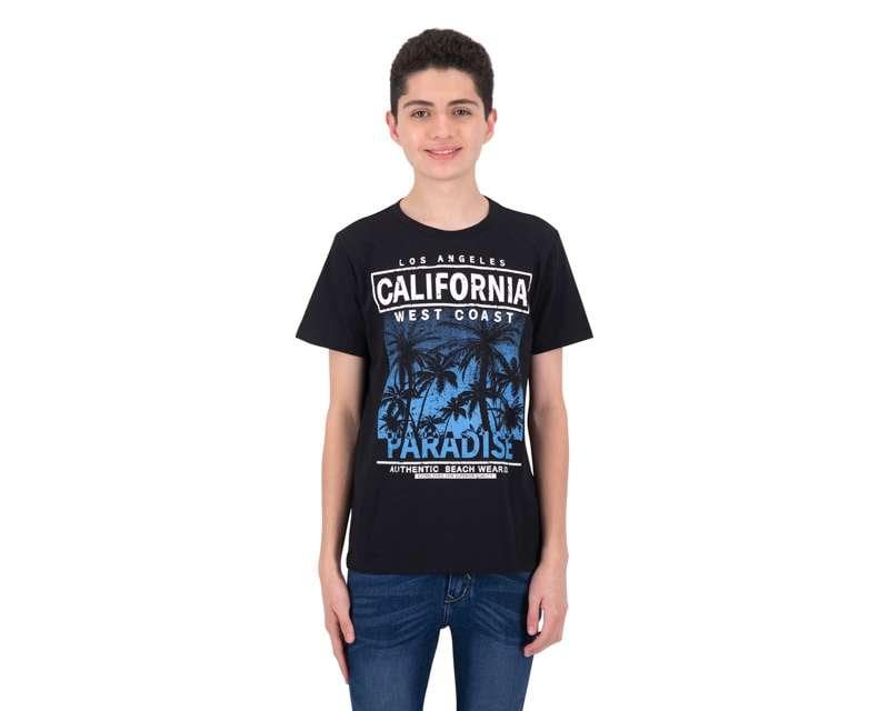 Foto 2 pulgar | Foto 1 | Playera Negra Juvenil marca Rio Beach