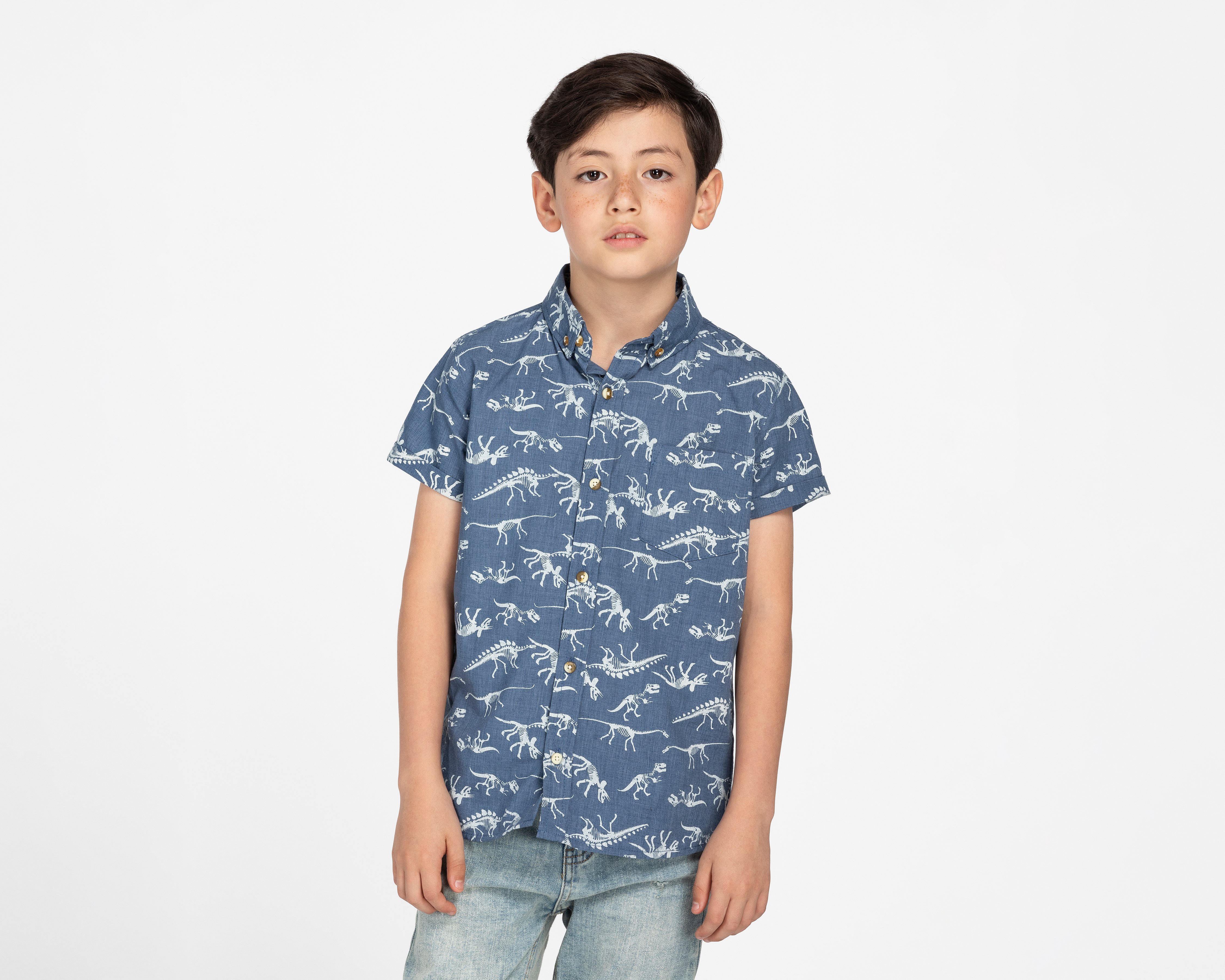 Camisa Neo*City Manga Corta Print de Dinosaurios para Niño