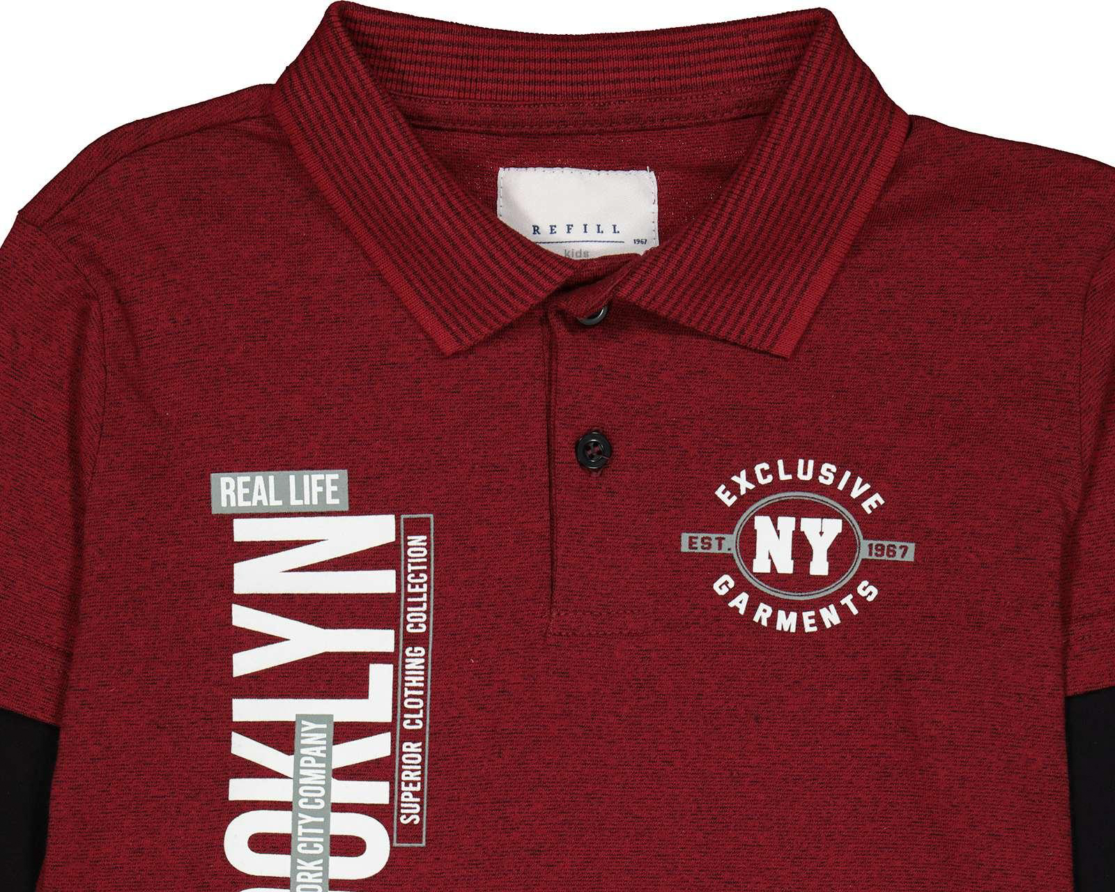 Foto 4 pulgar | Foto 3 | Polo Refill Manga Larga Estampada para Niño