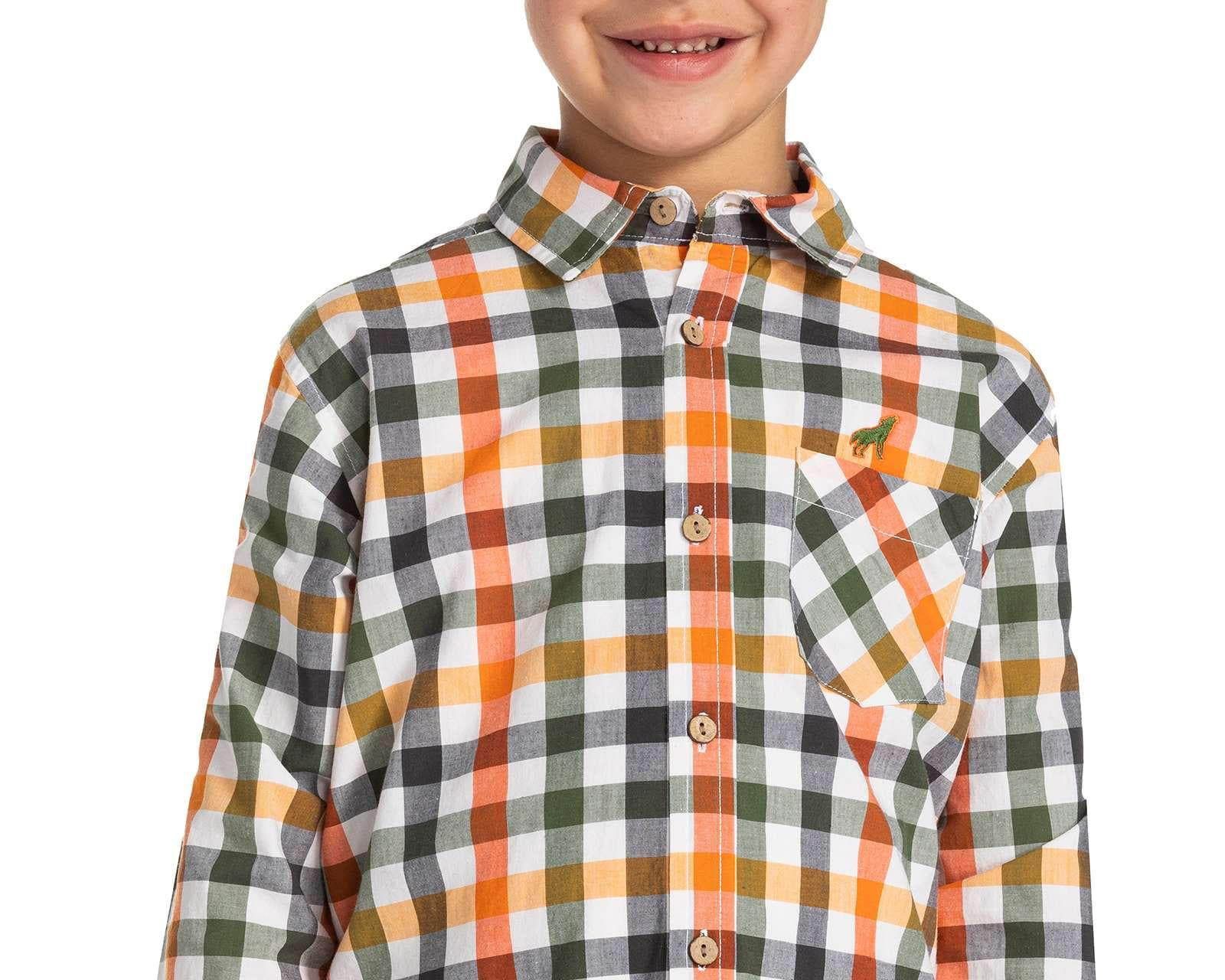 Foto 4 pulgar | Foto 3 | Camisa Refill Manga Larga de Cuadros para Niño